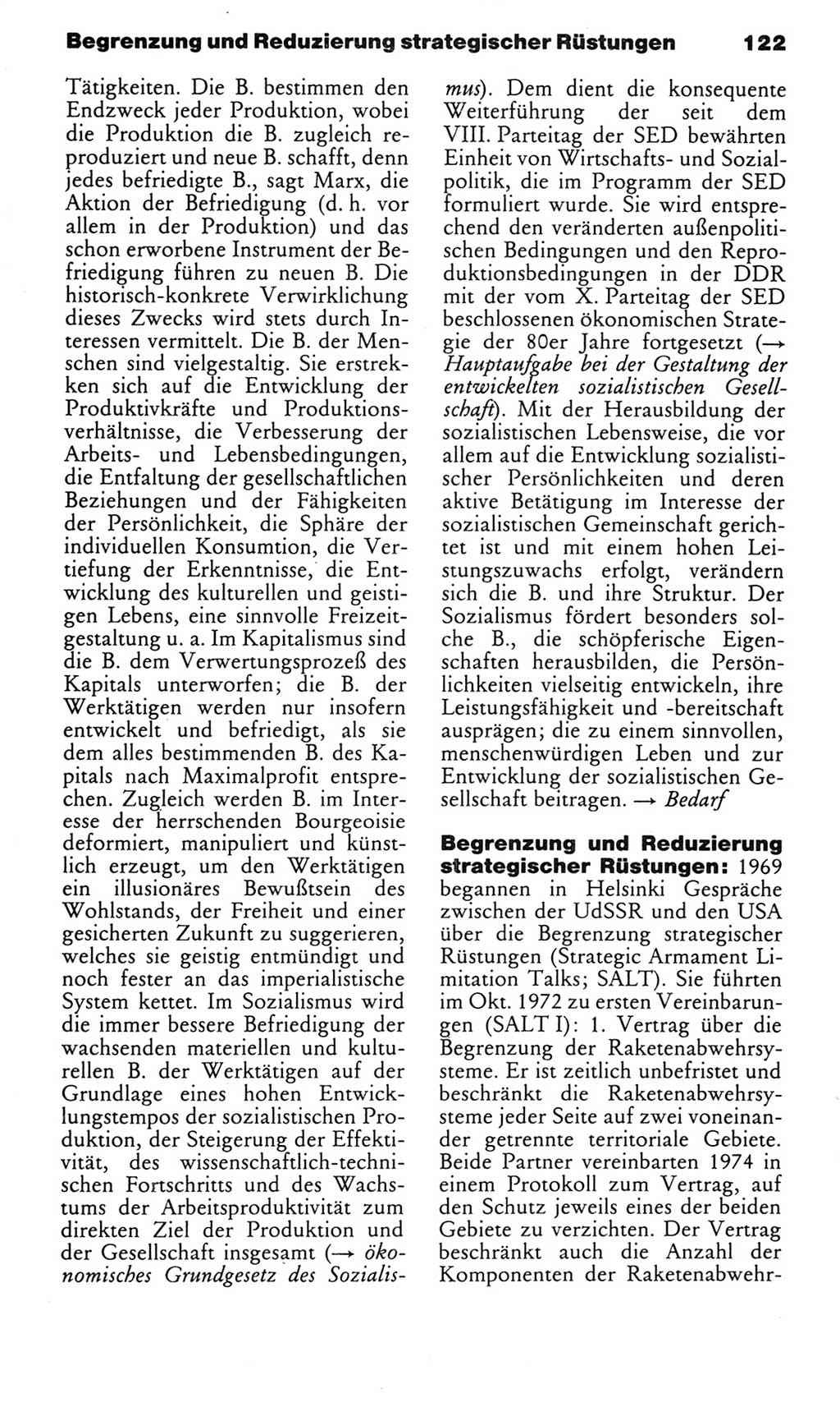 Kleines politisches Wörterbuch [Deutsche Demokratische Republik (DDR)] 1985, Seite 122 (Kl. pol. Wb. DDR 1985, S. 122)