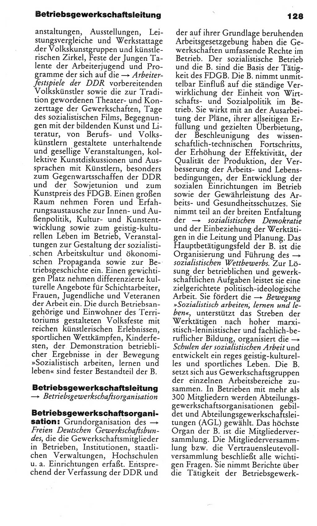 Kleines politisches Wörterbuch [Deutsche Demokratische Republik (DDR)] 1985, Seite 128 (Kl. pol. Wb. DDR 1985, S. 128)