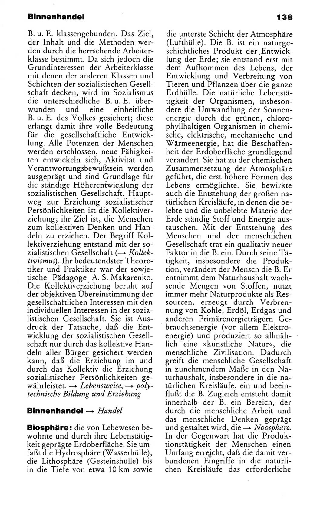 Kleines politisches Wörterbuch [Deutsche Demokratische Republik (DDR)] 1985, Seite 138 (Kl. pol. Wb. DDR 1985, S. 138)