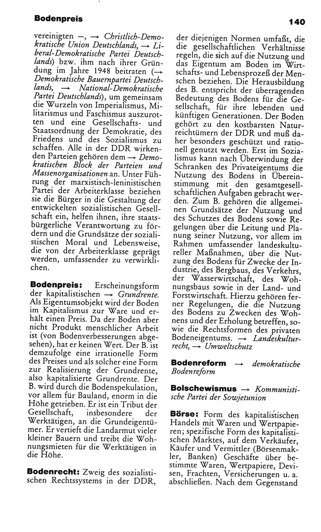 Kleines politisches Wörterbuch [Deutsche Demokratische Republik (DDR)] 1985, Seite 140 (Kl. pol. Wb. DDR 1985, S. 140)