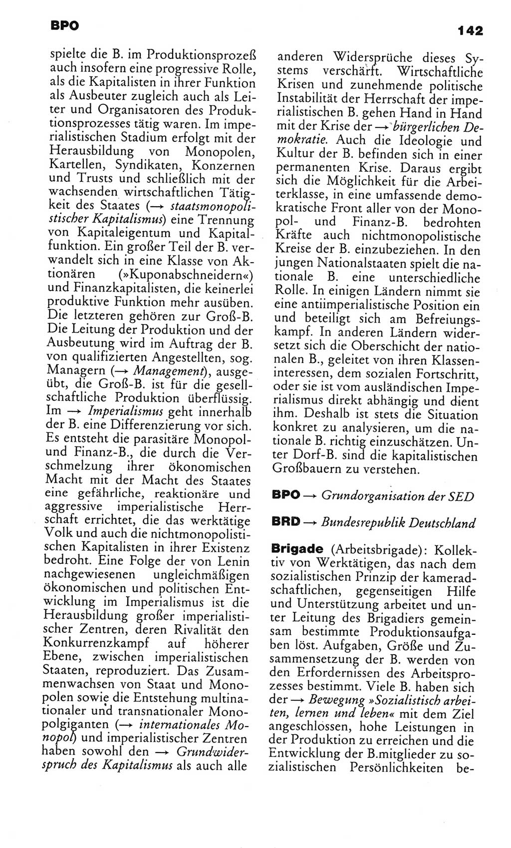 Kleines politisches Wörterbuch [Deutsche Demokratische Republik (DDR)] 1985, Seite 142 (Kl. pol. Wb. DDR 1985, S. 142)