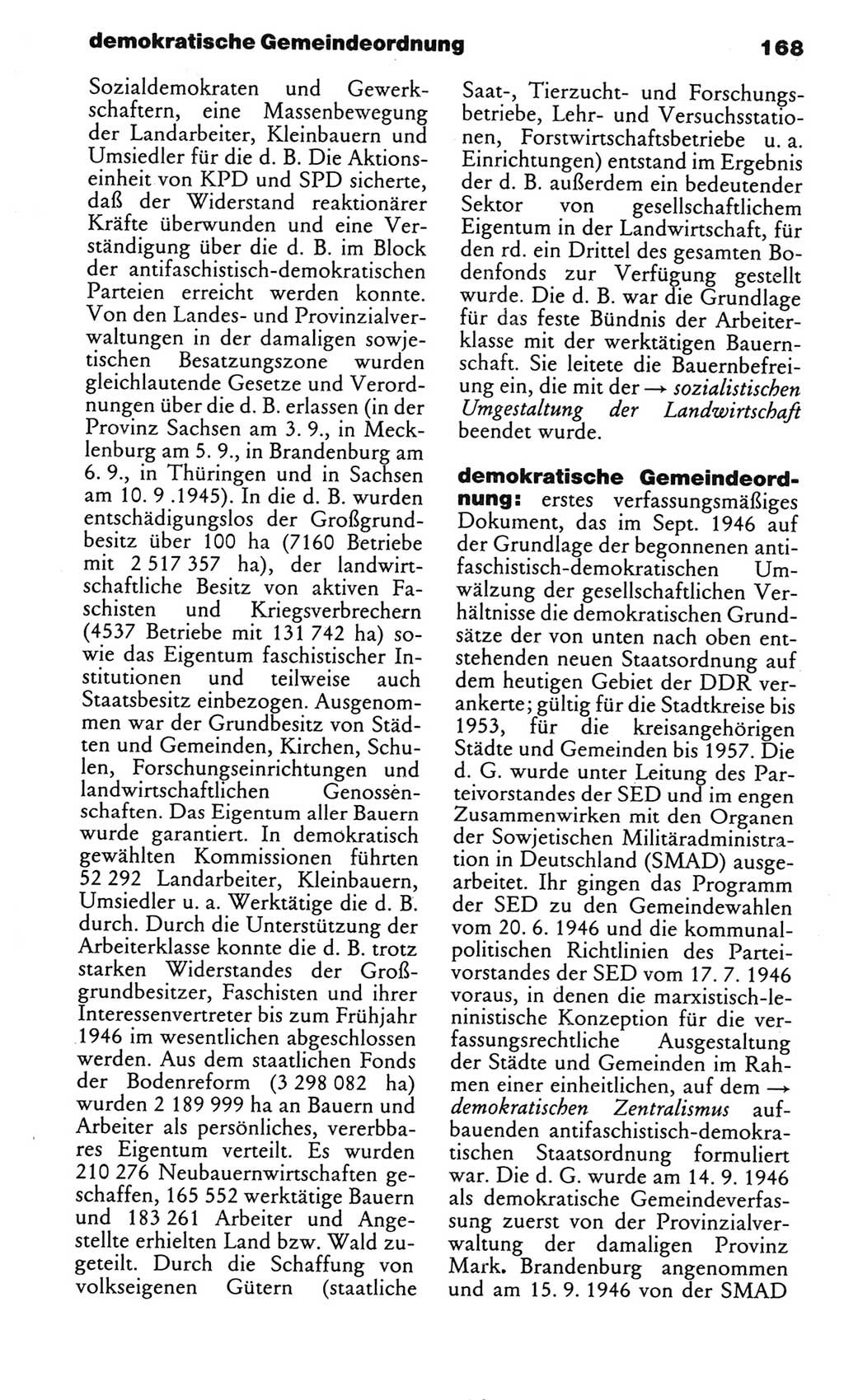 Kleines politisches Wörterbuch [Deutsche Demokratische Republik (DDR)] 1985, Seite 168 (Kl. pol. Wb. DDR 1985, S. 168)