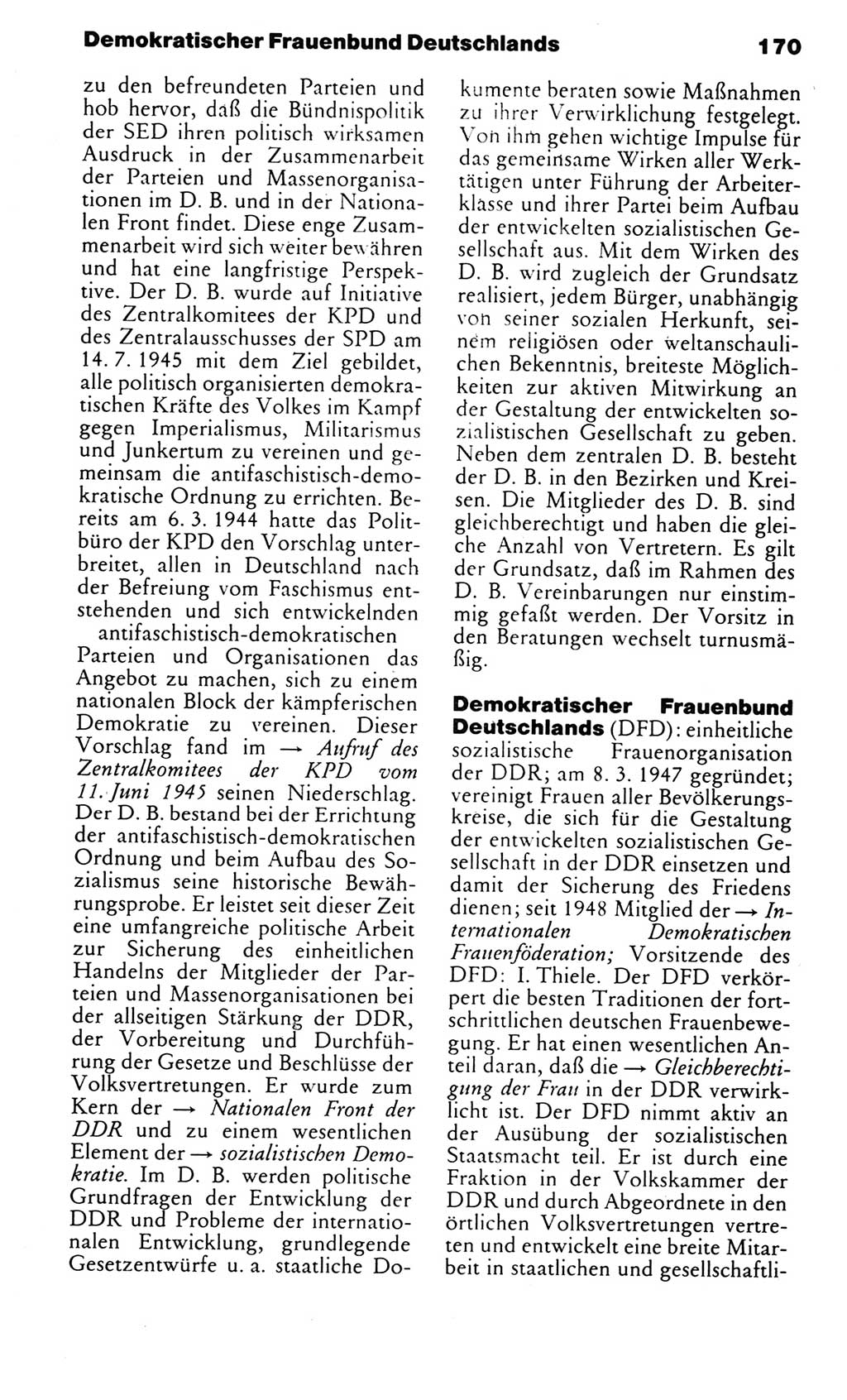 Kleines politisches Wörterbuch [Deutsche Demokratische Republik (DDR)] 1985, Seite 170 (Kl. pol. Wb. DDR 1985, S. 170)