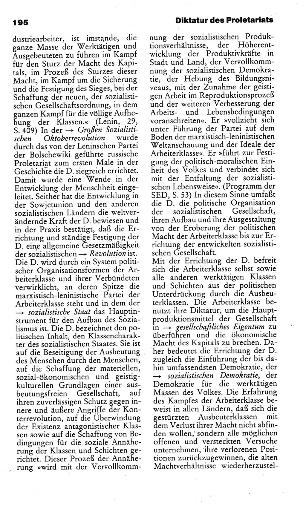 Kleines politisches Wörterbuch [Deutsche Demokratische Republik (DDR)] 1985, Seite 195 (Kl. pol. Wb. DDR 1985, S. 195)