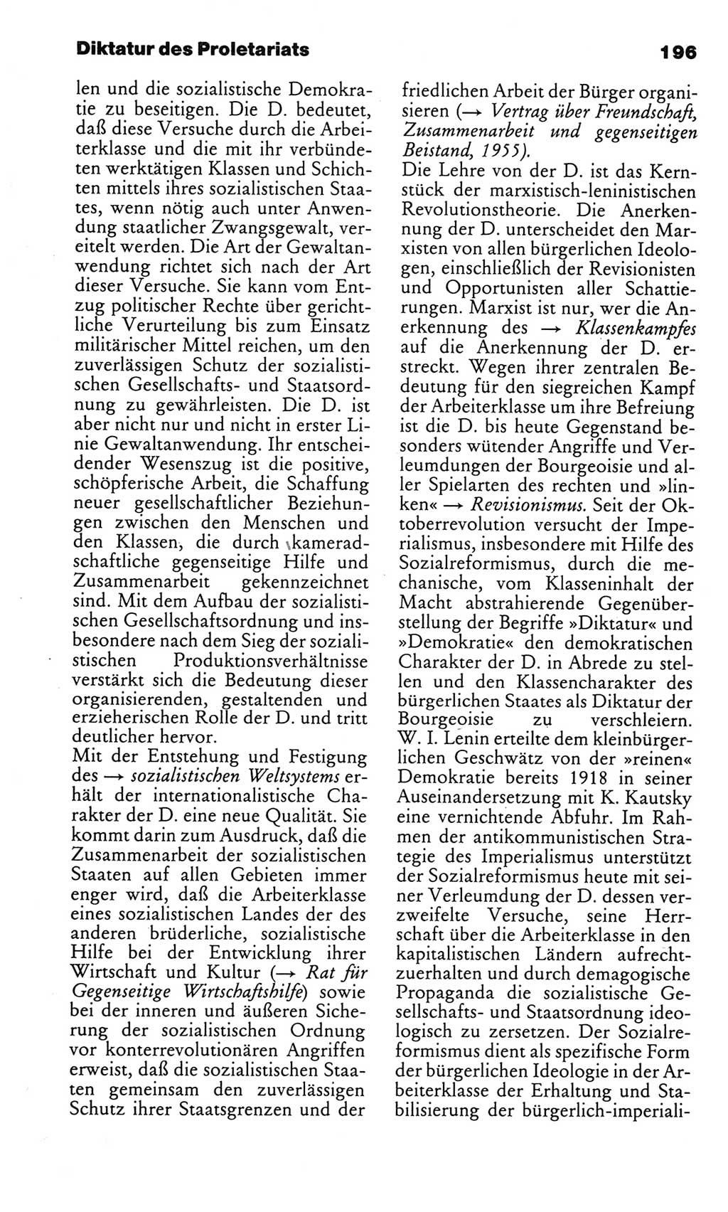 Kleines politisches Wörterbuch [Deutsche Demokratische Republik (DDR)] 1985, Seite 196 (Kl. pol. Wb. DDR 1985, S. 196)