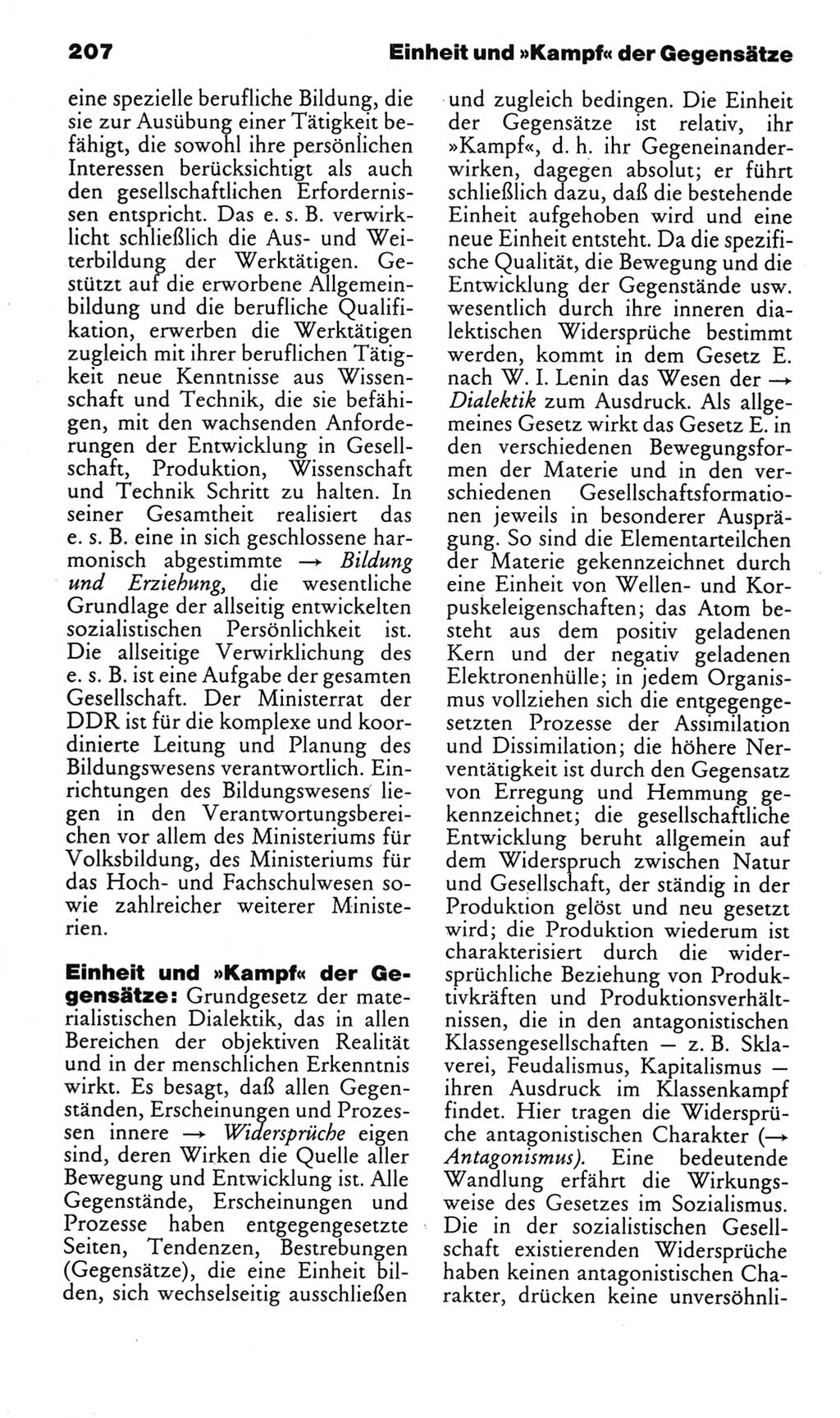 Kleines politisches Wörterbuch [Deutsche Demokratische Republik (DDR)] 1985, Seite 207 (Kl. pol. Wb. DDR 1985, S. 207)