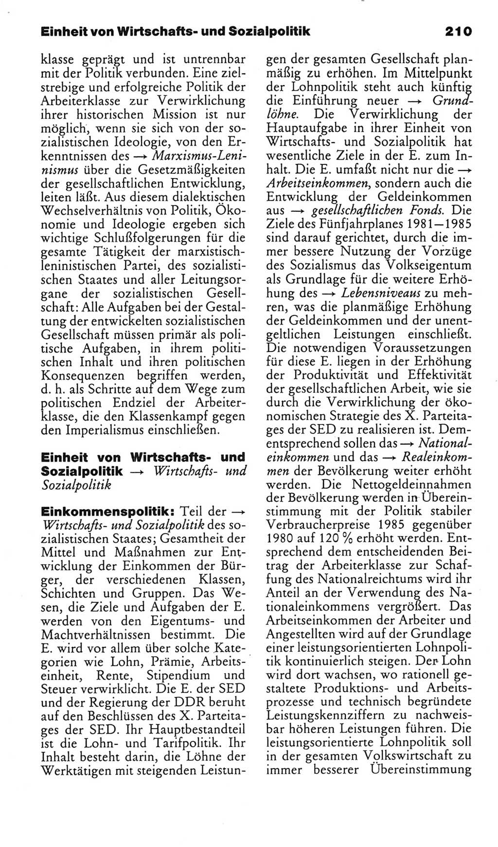 Kleines politisches Wörterbuch [Deutsche Demokratische Republik (DDR)] 1985, Seite 210 (Kl. pol. Wb. DDR 1985, S. 210)