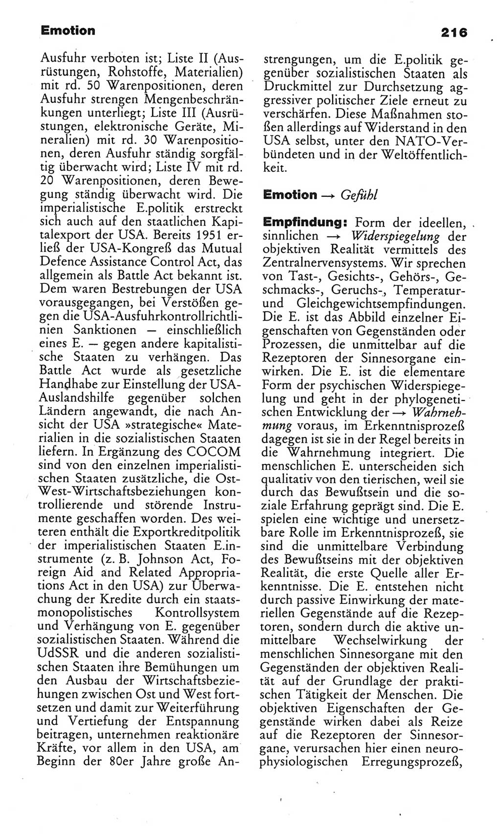 Kleines politisches Wörterbuch [Deutsche Demokratische Republik (DDR)] 1985, Seite 216 (Kl. pol. Wb. DDR 1985, S. 216)