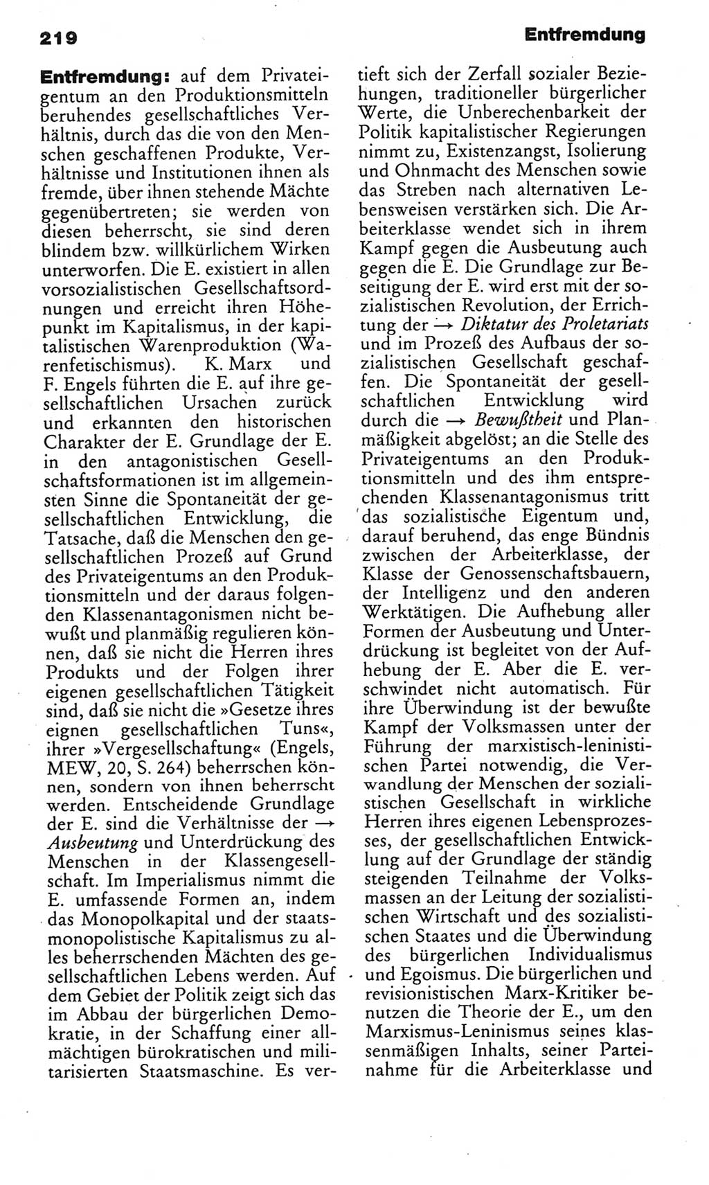 Kleines politisches Wörterbuch [Deutsche Demokratische Republik (DDR)] 1985, Seite 219 (Kl. pol. Wb. DDR 1985, S. 219)