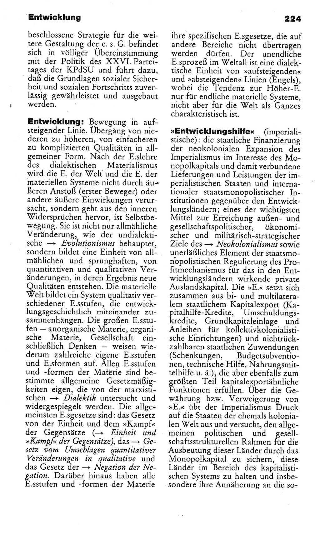 Kleines politisches Wörterbuch [Deutsche Demokratische Republik (DDR)] 1985, Seite 224 (Kl. pol. Wb. DDR 1985, S. 224)