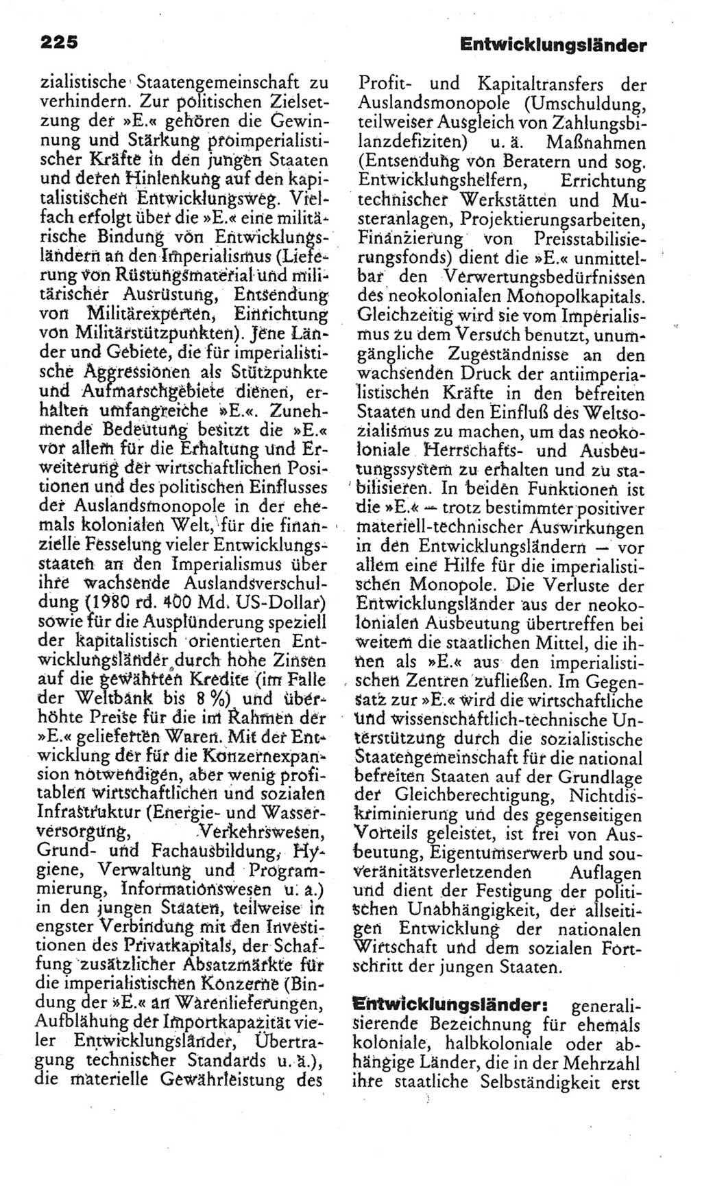 Kleines politisches Wörterbuch [Deutsche Demokratische Republik (DDR)] 1985, Seite 225 (Kl. pol. Wb. DDR 1985, S. 225)
