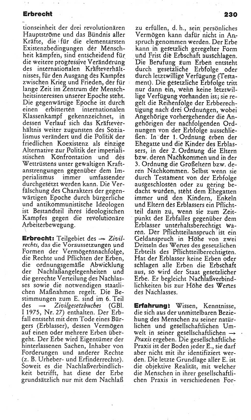 Kleines politisches Wörterbuch [Deutsche Demokratische Republik (DDR)] 1985, Seite 230 (Kl. pol. Wb. DDR 1985, S. 230)
