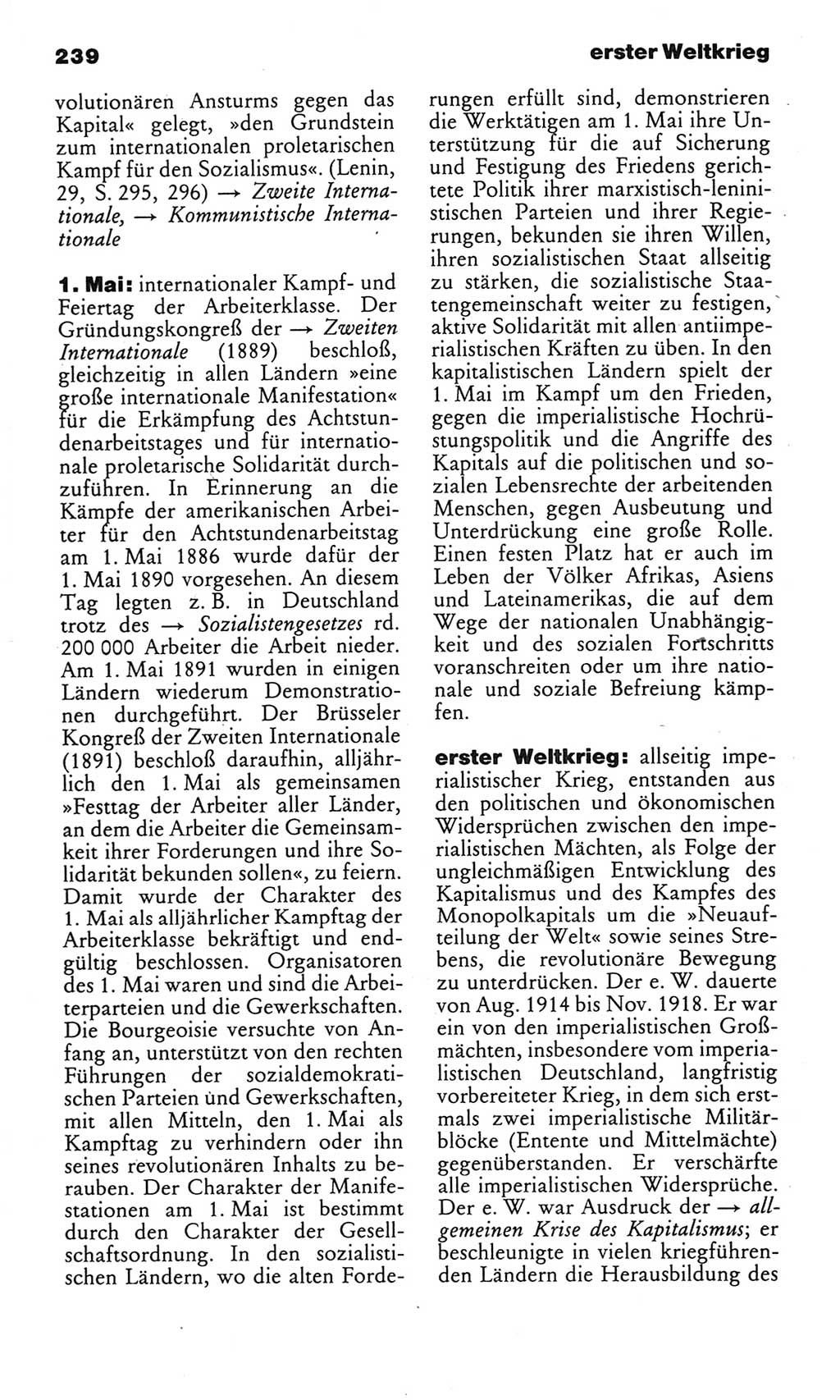 Kleines politisches Wörterbuch [Deutsche Demokratische Republik (DDR)] 1985, Seite 239 (Kl. pol. Wb. DDR 1985, S. 239)