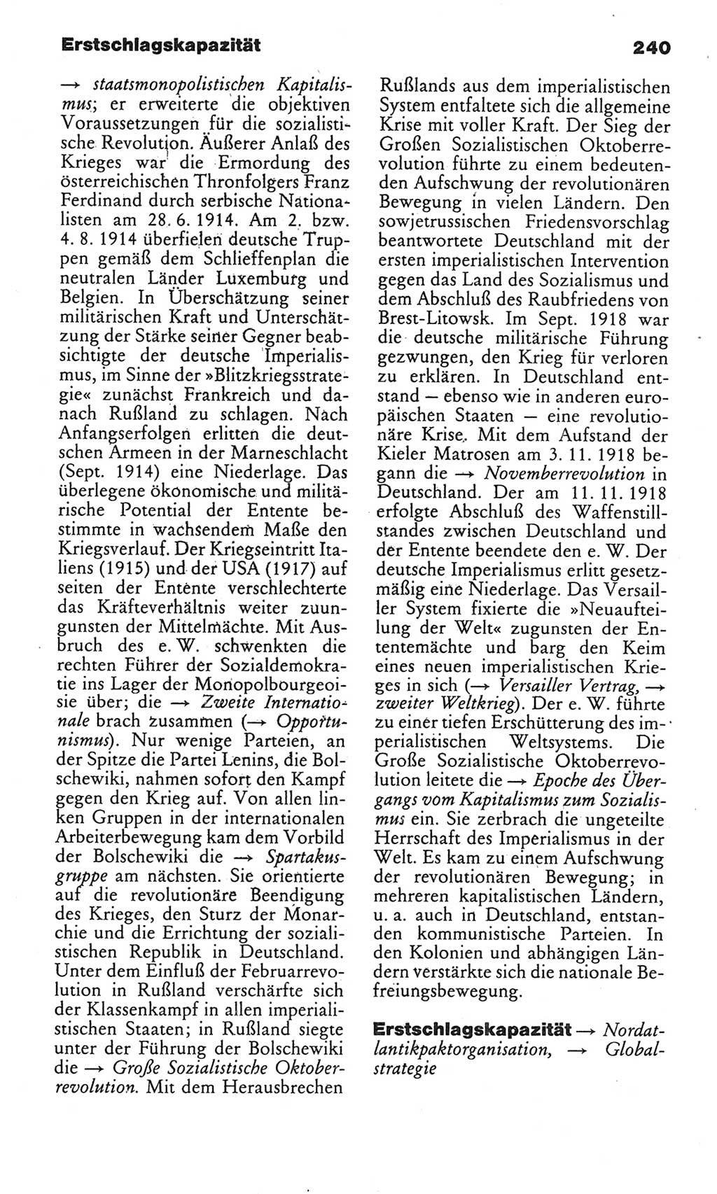 Kleines politisches Wörterbuch [Deutsche Demokratische Republik (DDR)] 1985, Seite 240 (Kl. pol. Wb. DDR 1985, S. 240)
