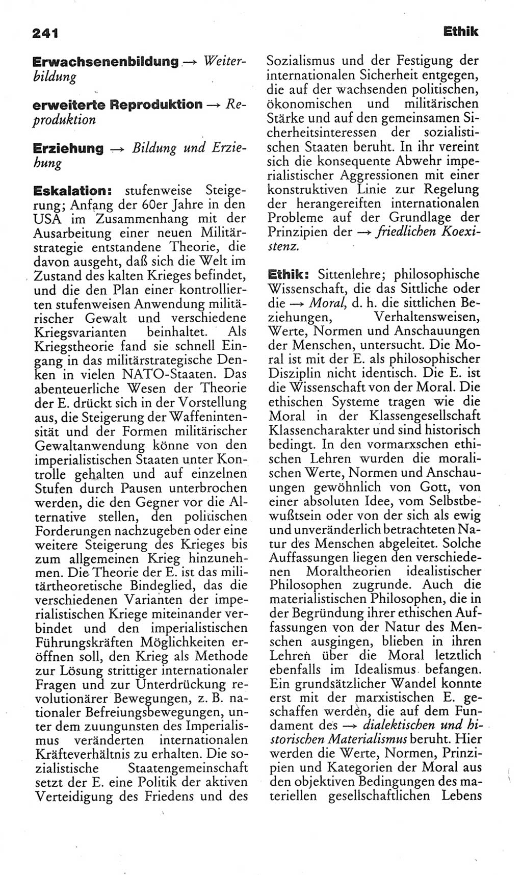 Kleines politisches Wörterbuch [Deutsche Demokratische Republik (DDR)] 1985, Seite 241 (Kl. pol. Wb. DDR 1985, S. 241)