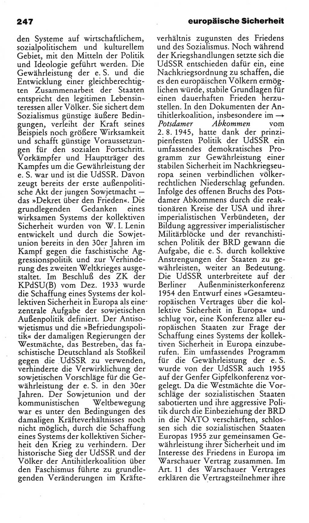Kleines politisches Wörterbuch [Deutsche Demokratische Republik (DDR)] 1985, Seite 247 (Kl. pol. Wb. DDR 1985, S. 247)