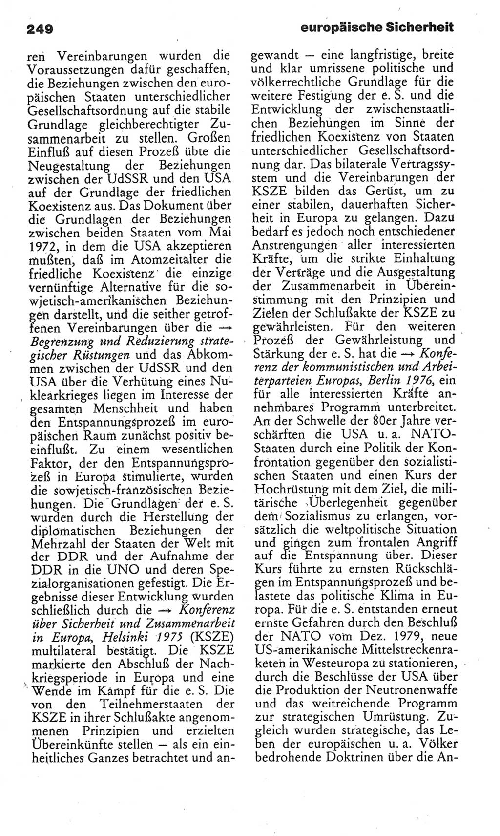 Kleines politisches Wörterbuch [Deutsche Demokratische Republik (DDR)] 1985, Seite 249 (Kl. pol. Wb. DDR 1985, S. 249)