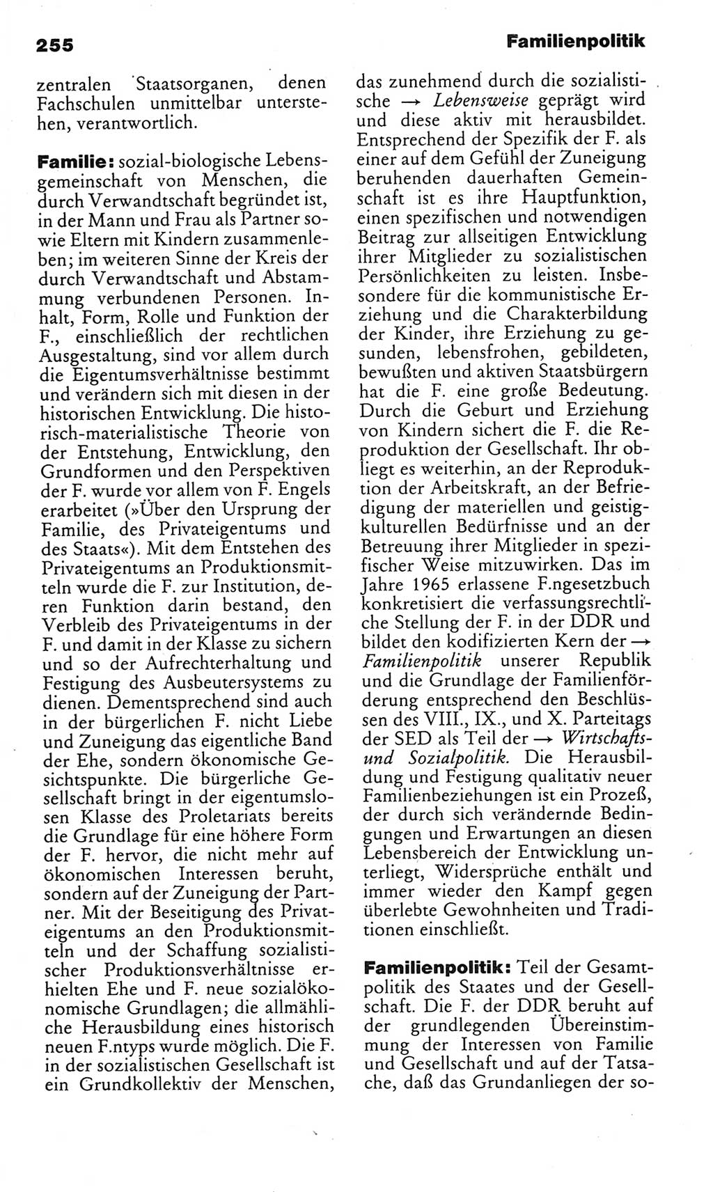 Kleines politisches Wörterbuch [Deutsche Demokratische Republik (DDR)] 1985, Seite 255 (Kl. pol. Wb. DDR 1985, S. 255)