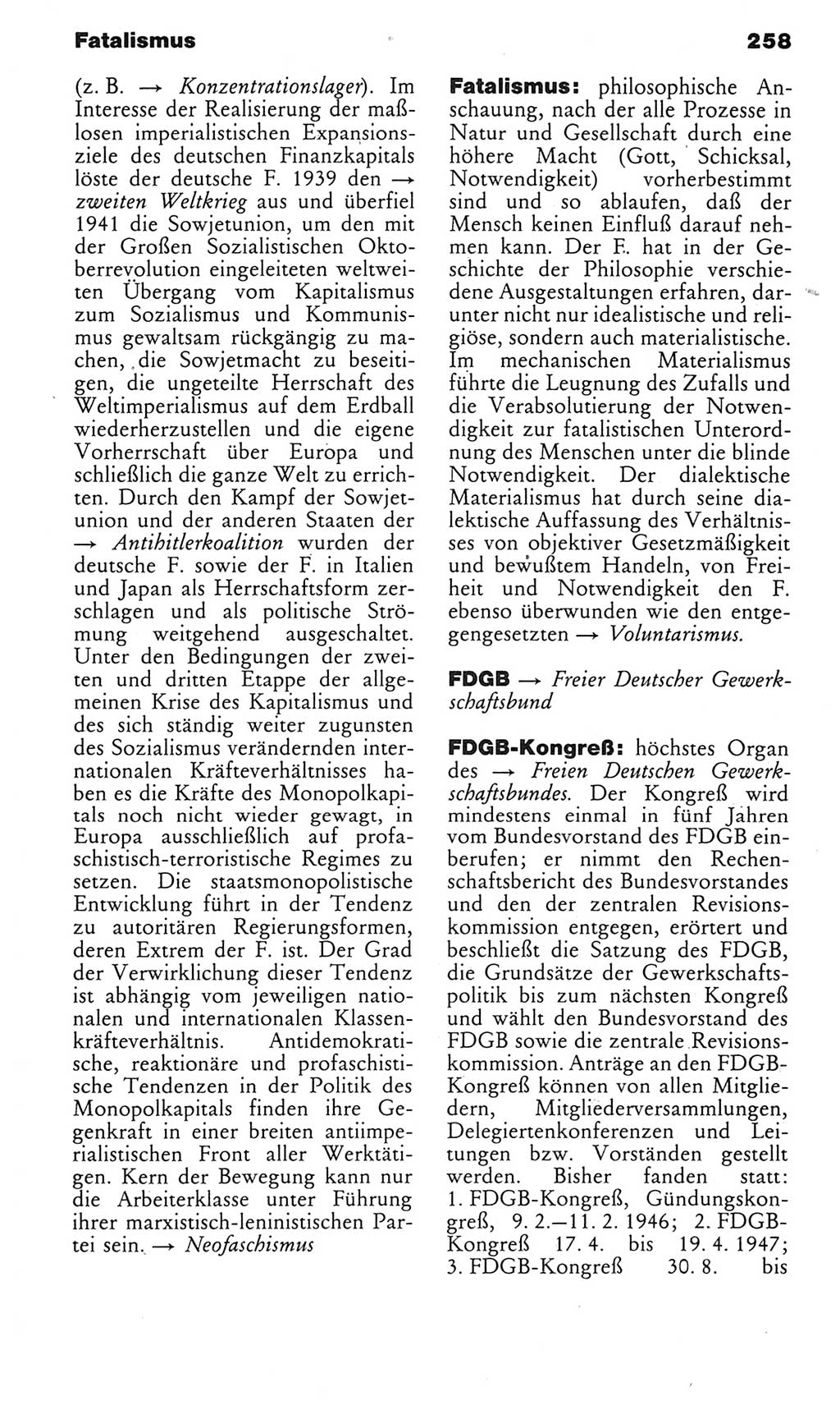 Kleines politisches Wörterbuch [Deutsche Demokratische Republik (DDR)] 1985, Seite 258 (Kl. pol. Wb. DDR 1985, S. 258)