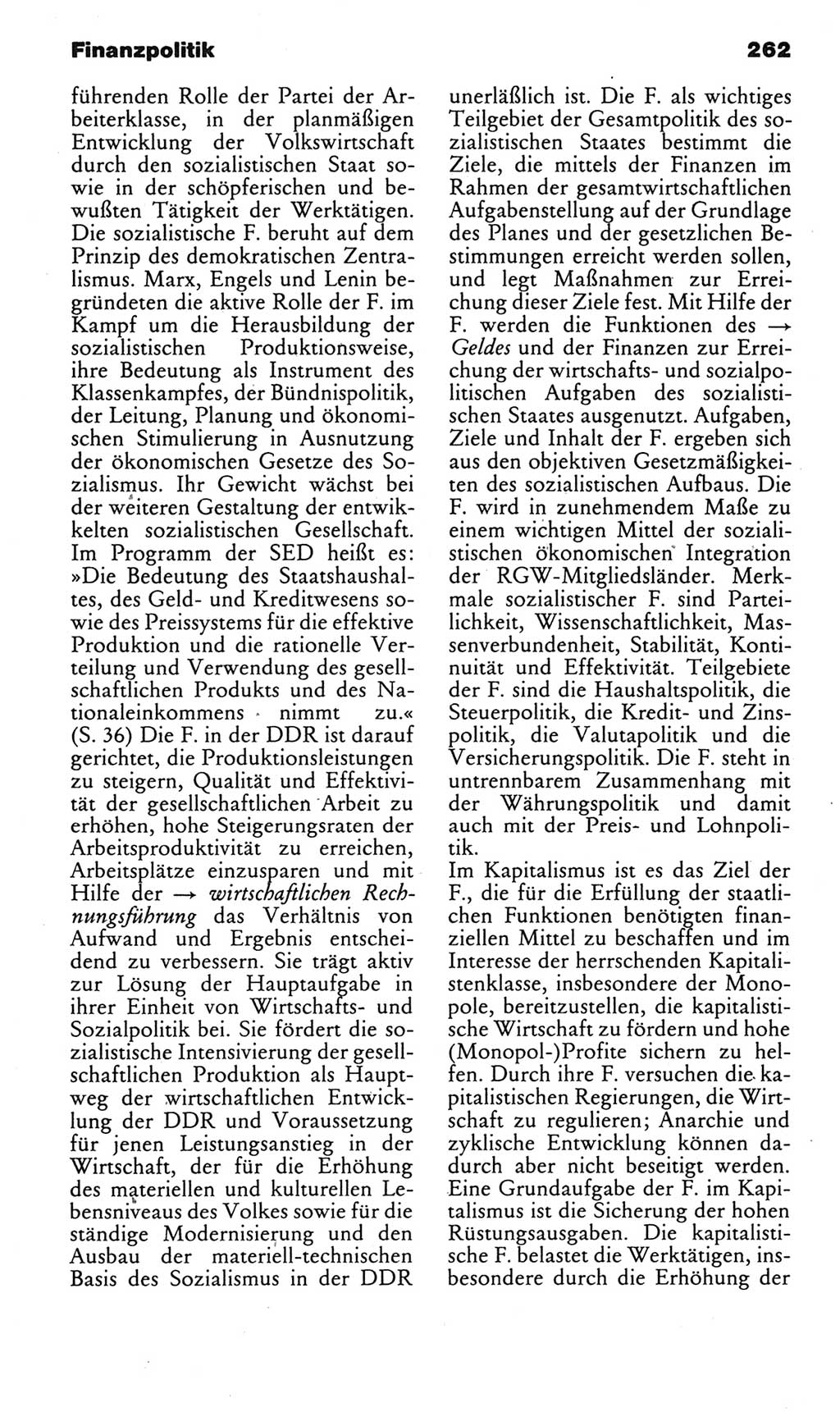 Kleines politisches Wörterbuch [Deutsche Demokratische Republik (DDR)] 1985, Seite 262 (Kl. pol. Wb. DDR 1985, S. 262)