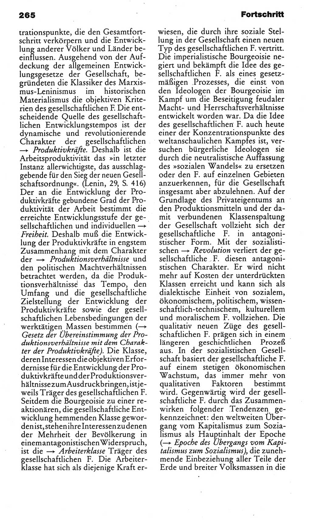 Kleines politisches Wörterbuch [Deutsche Demokratische Republik (DDR)] 1985, Seite 265 (Kl. pol. Wb. DDR 1985, S. 265)