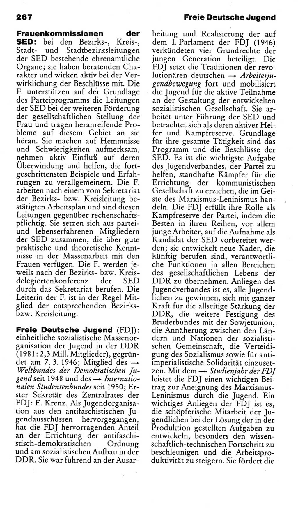Kleines politisches Wörterbuch [Deutsche Demokratische Republik (DDR)] 1985, Seite 267 (Kl. pol. Wb. DDR 1985, S. 267)