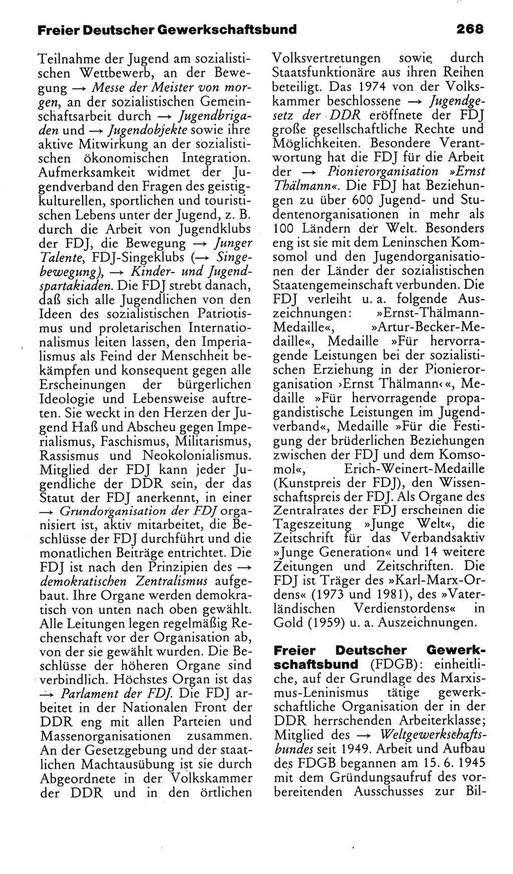 Kleines politisches Wörterbuch [Deutsche Demokratische Republik (DDR)] 1985, Seite 268 (Kl. pol. Wb. DDR 1985, S. 268)