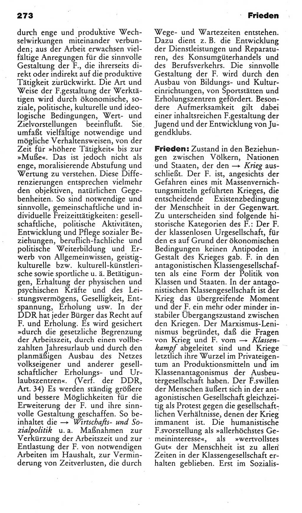 Kleines politisches Wörterbuch [Deutsche Demokratische Republik (DDR)] 1985, Seite 273 (Kl. pol. Wb. DDR 1985, S. 273)