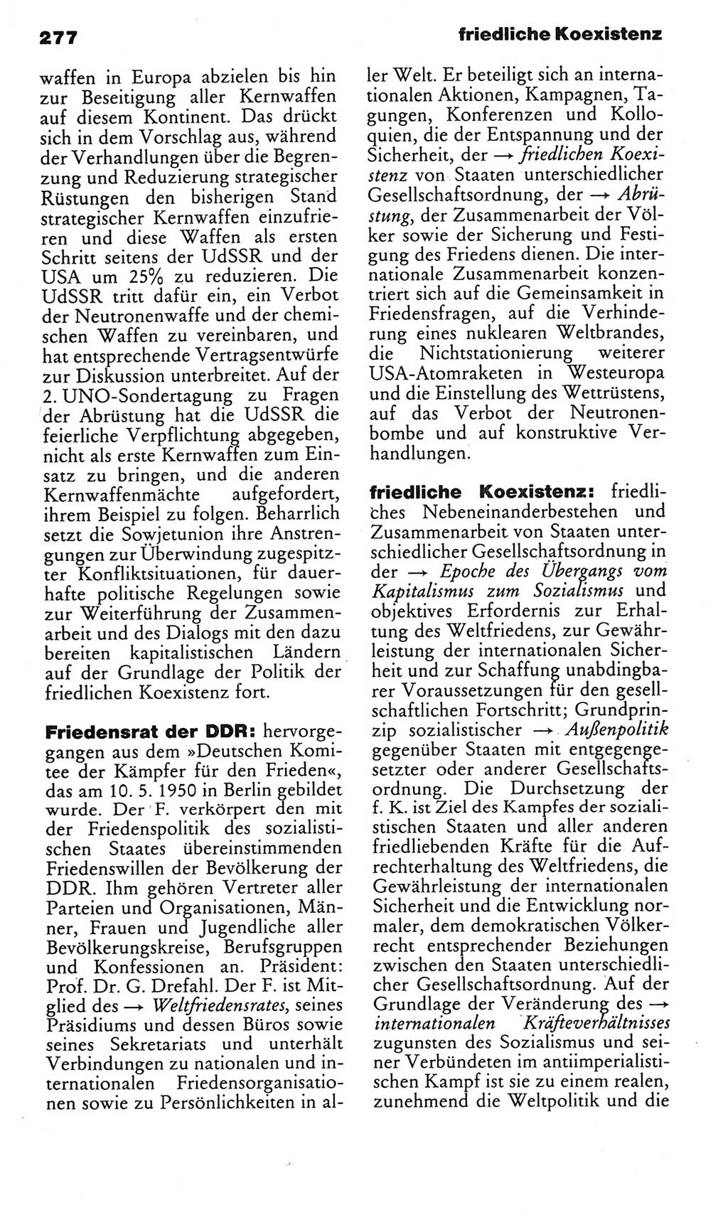 Kleines politisches Wörterbuch [Deutsche Demokratische Republik (DDR)] 1985, Seite 277 (Kl. pol. Wb. DDR 1985, S. 277)