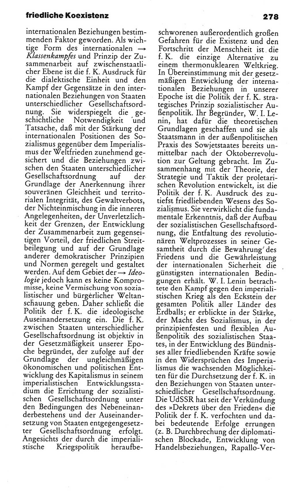 Kleines politisches Wörterbuch [Deutsche Demokratische Republik (DDR)] 1985, Seite 278 (Kl. pol. Wb. DDR 1985, S. 278)