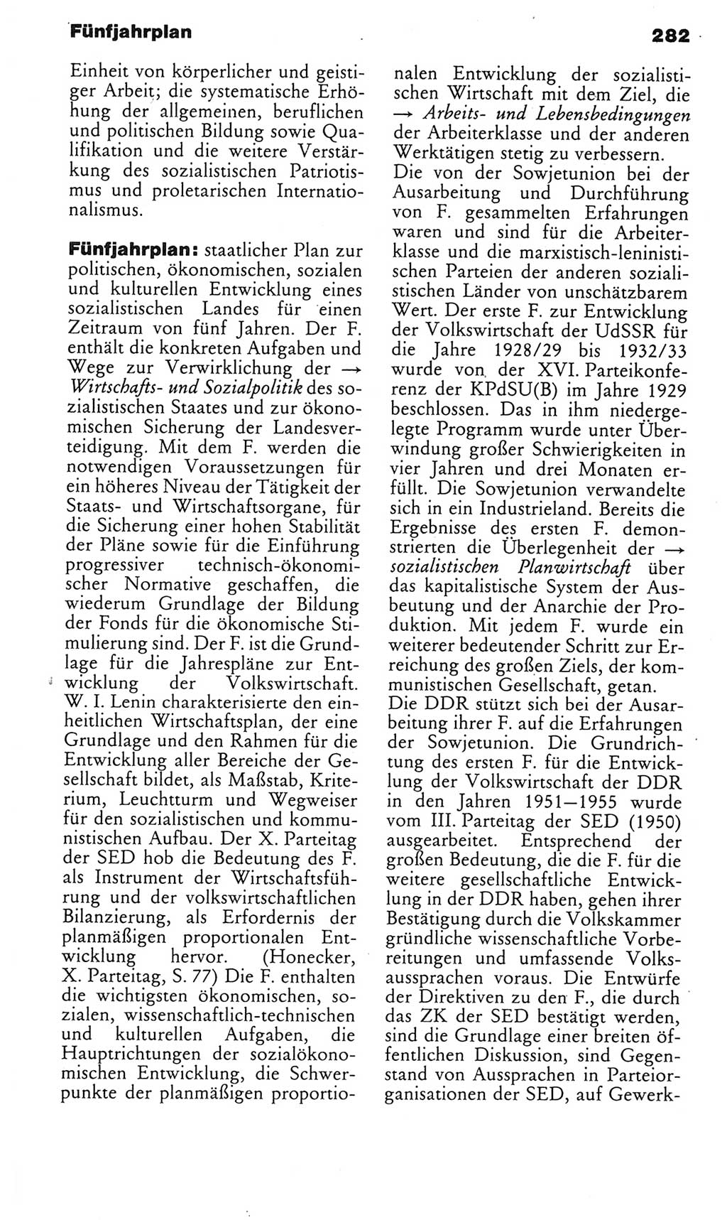 Kleines politisches Wörterbuch [Deutsche Demokratische Republik (DDR)] 1985, Seite 282 (Kl. pol. Wb. DDR 1985, S. 282)