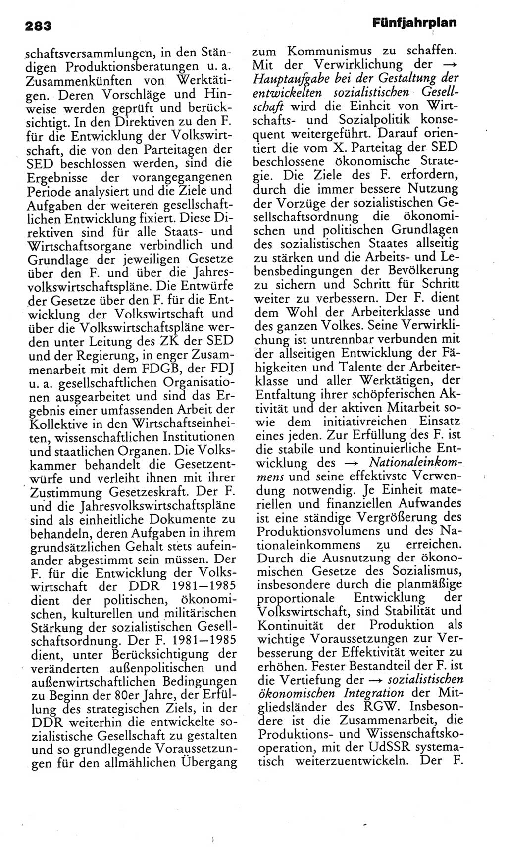 Kleines politisches Wörterbuch [Deutsche Demokratische Republik (DDR)] 1985, Seite 283 (Kl. pol. Wb. DDR 1985, S. 283)