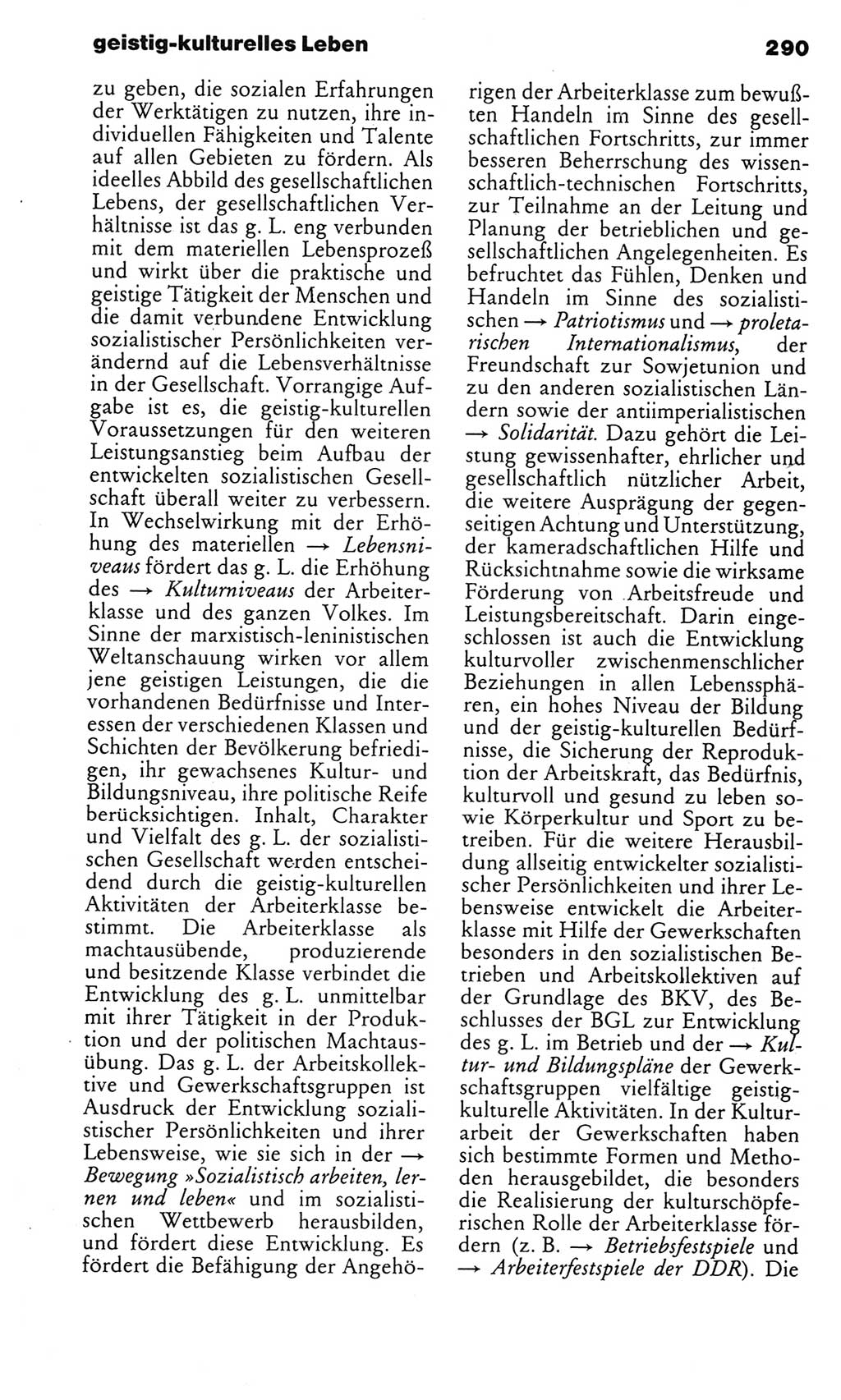 Kleines politisches Wörterbuch [Deutsche Demokratische Republik (DDR)] 1985, Seite 290 (Kl. pol. Wb. DDR 1985, S. 290)