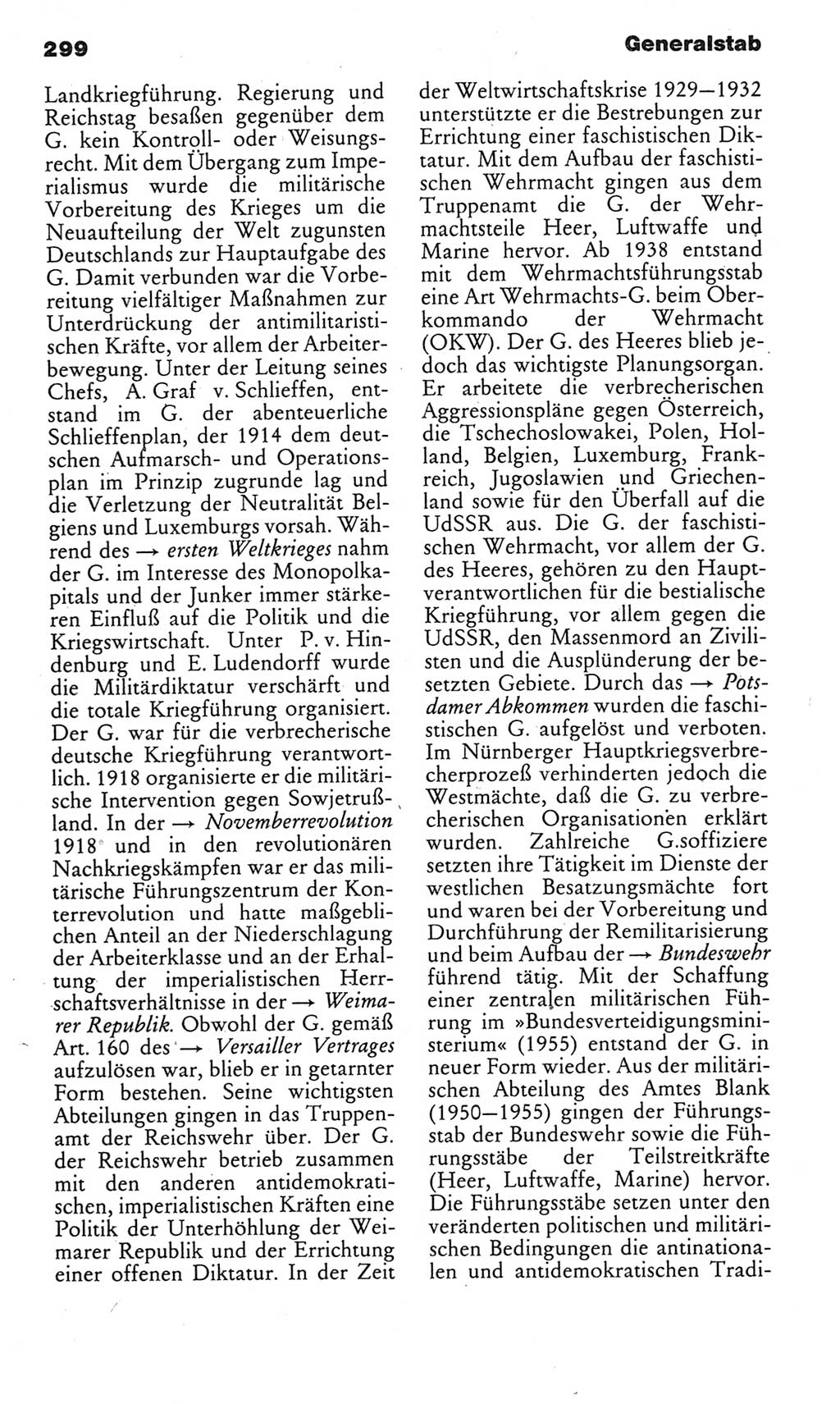 Kleines politisches Wörterbuch [Deutsche Demokratische Republik (DDR)] 1985, Seite 299 (Kl. pol. Wb. DDR 1985, S. 299)