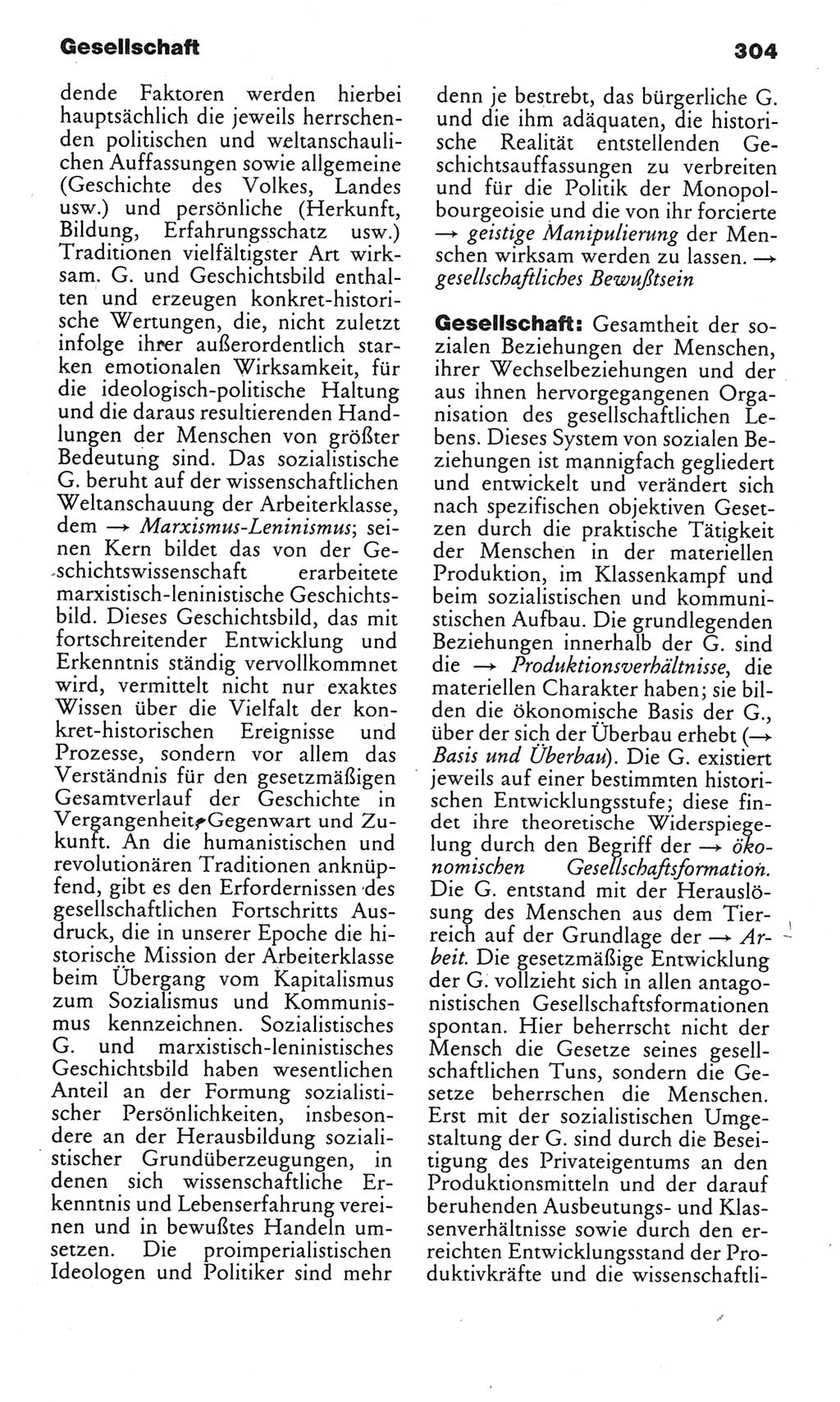 Kleines politisches Wörterbuch [Deutsche Demokratische Republik (DDR)] 1985, Seite 304 (Kl. pol. Wb. DDR 1985, S. 304)