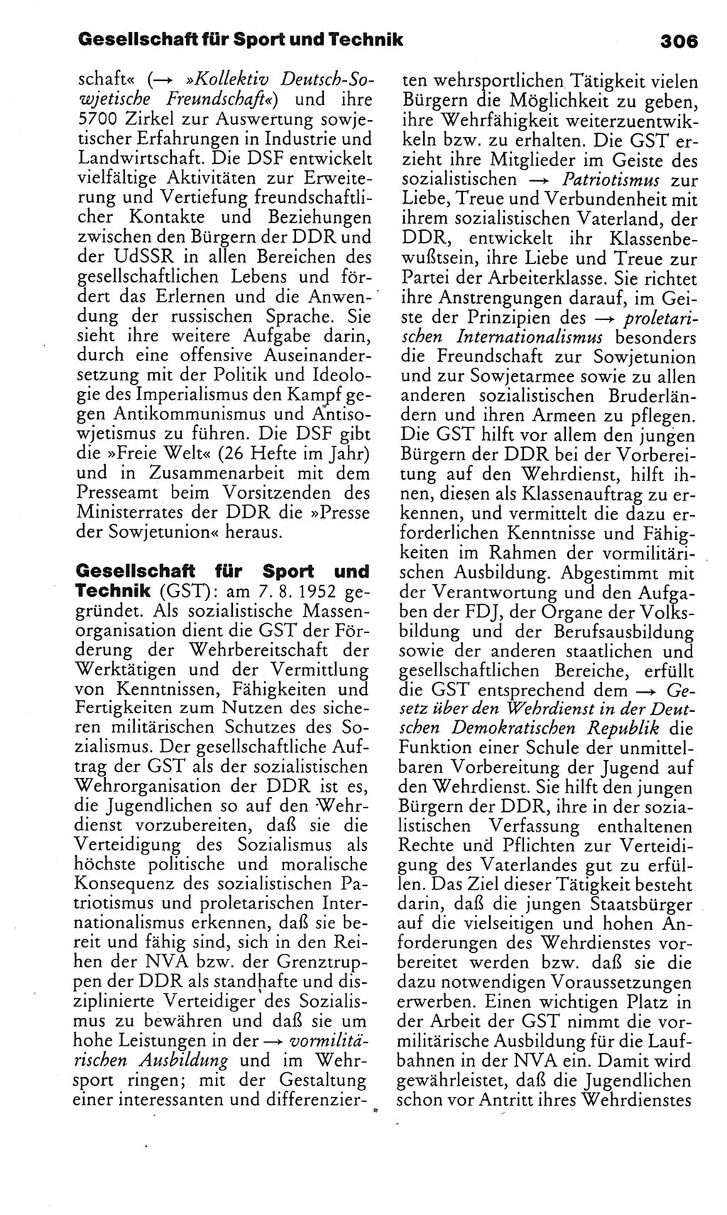 Kleines politisches Wörterbuch [Deutsche Demokratische Republik (DDR)] 1985, Seite 306 (Kl. pol. Wb. DDR 1985, S. 306)