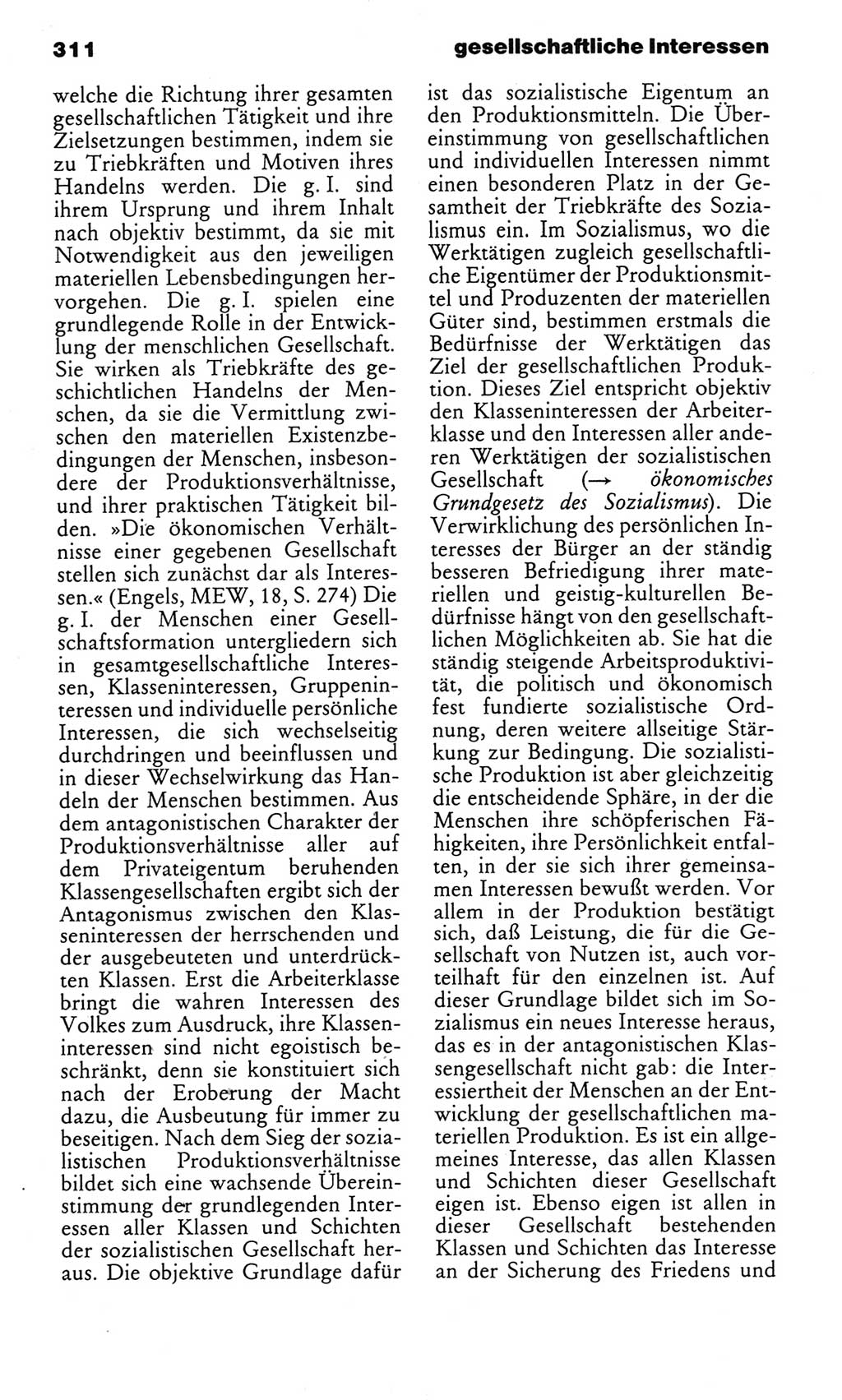 Kleines politisches Wörterbuch [Deutsche Demokratische Republik (DDR)] 1985, Seite 311 (Kl. pol. Wb. DDR 1985, S. 311)