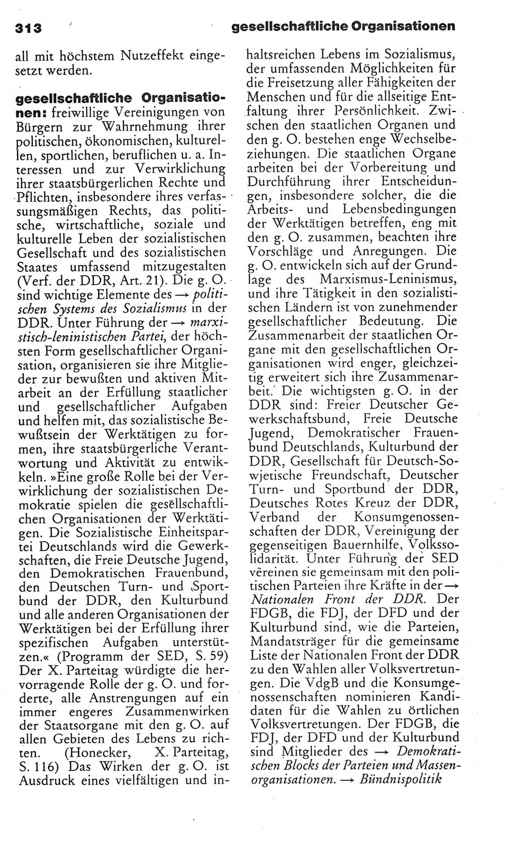 Kleines politisches Wörterbuch [Deutsche Demokratische Republik (DDR)] 1985, Seite 313 (Kl. pol. Wb. DDR 1985, S. 313)