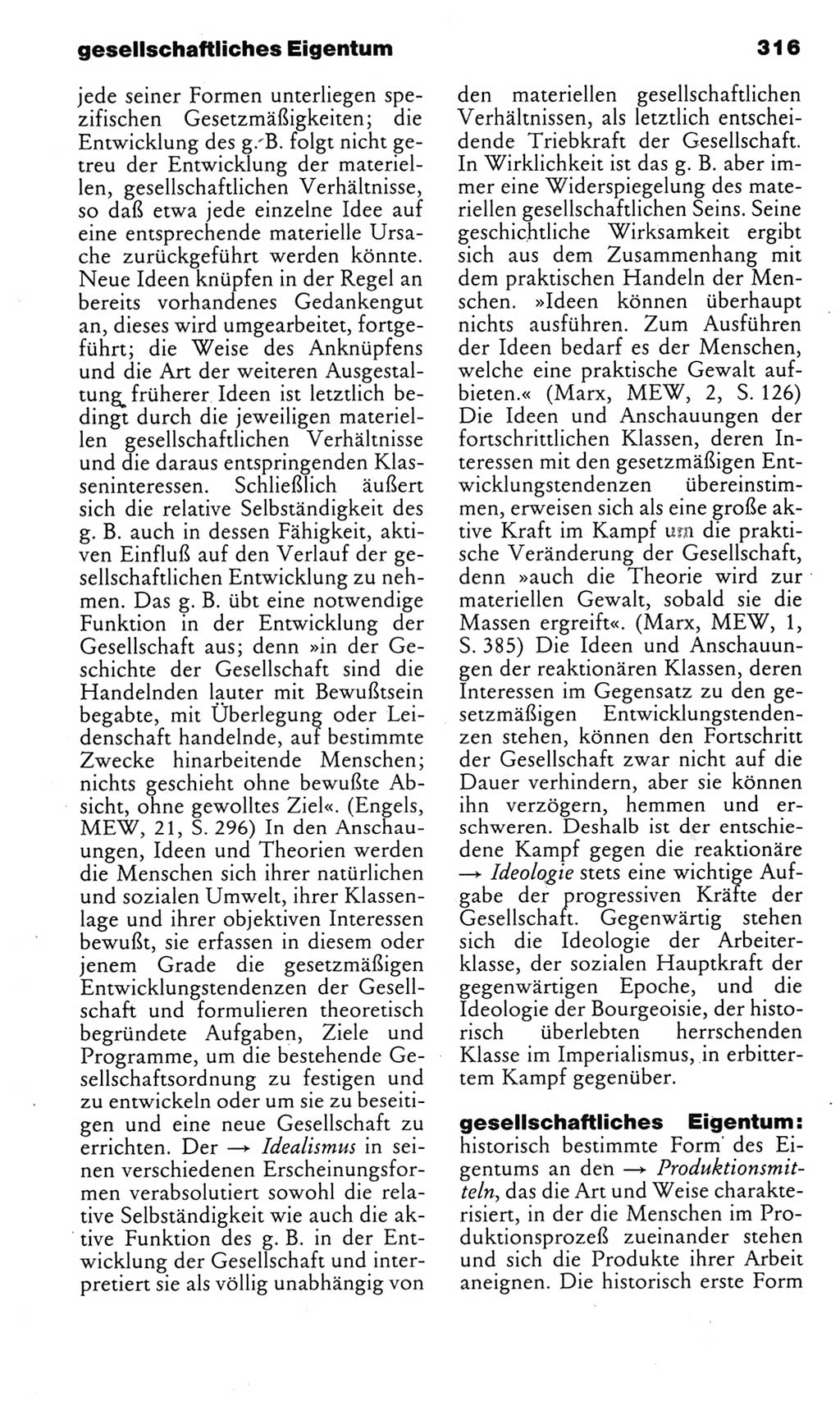 Kleines politisches Wörterbuch [Deutsche Demokratische Republik (DDR)] 1985, Seite 316 (Kl. pol. Wb. DDR 1985, S. 316)