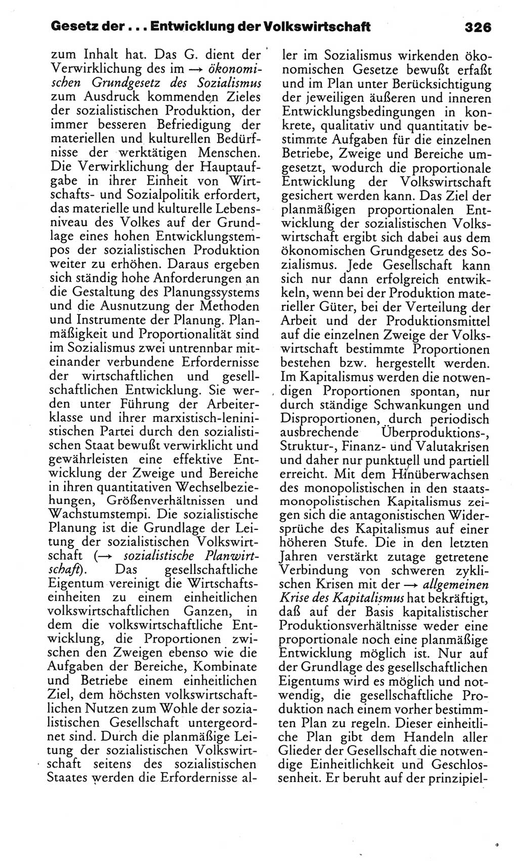 Kleines politisches Wörterbuch [Deutsche Demokratische Republik (DDR)] 1985, Seite 326 (Kl. pol. Wb. DDR 1985, S. 326)