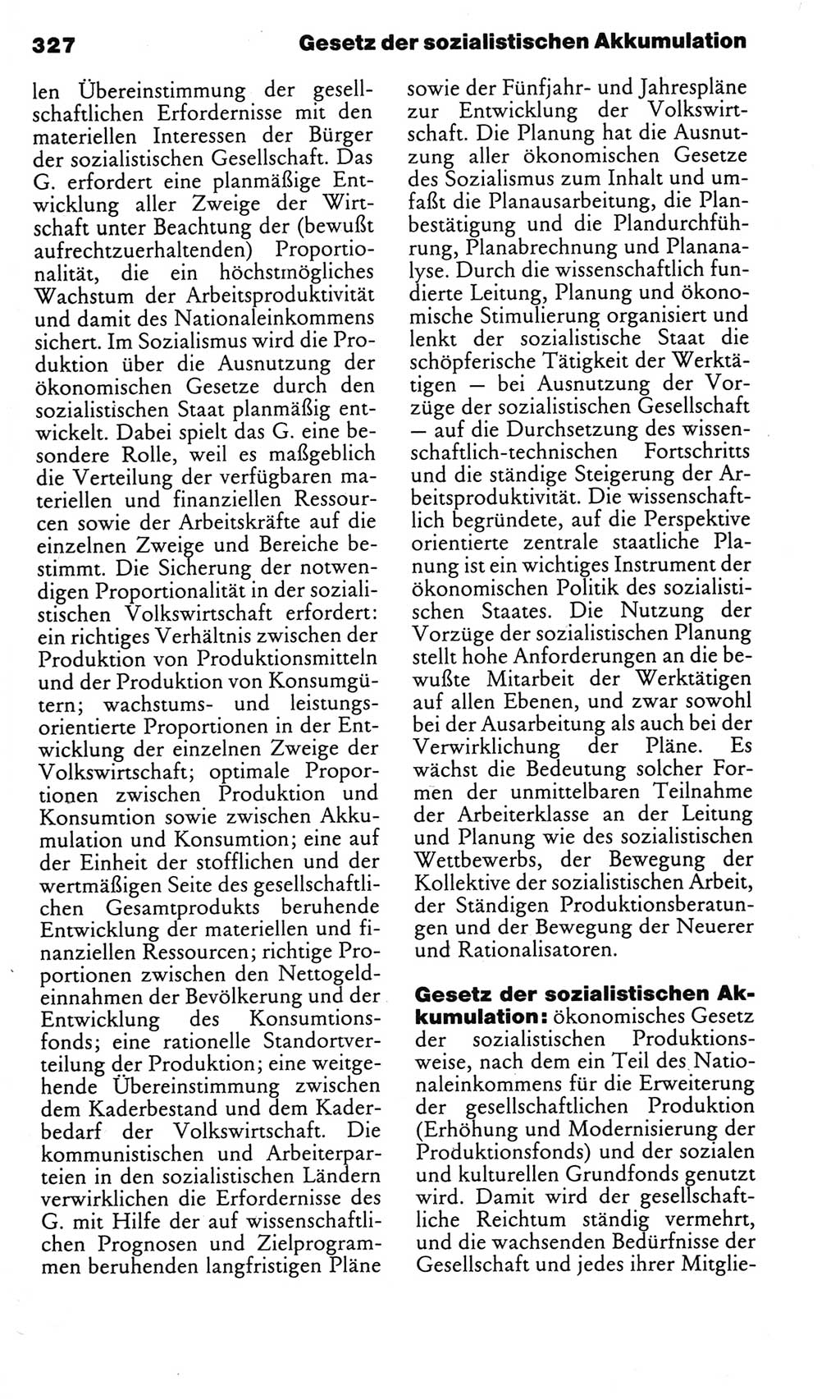 Kleines politisches Wörterbuch [Deutsche Demokratische Republik (DDR)] 1985, Seite 327 (Kl. pol. Wb. DDR 1985, S. 327)