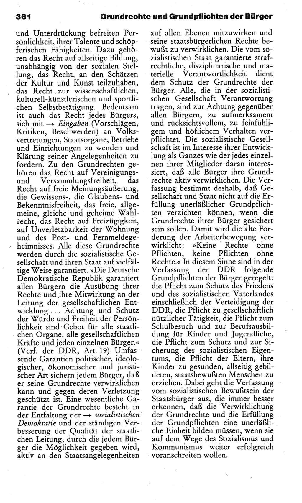 Kleines politisches Wörterbuch [Deutsche Demokratische Republik (DDR)] 1985, Seite 361 (Kl. pol. Wb. DDR 1985, S. 361)