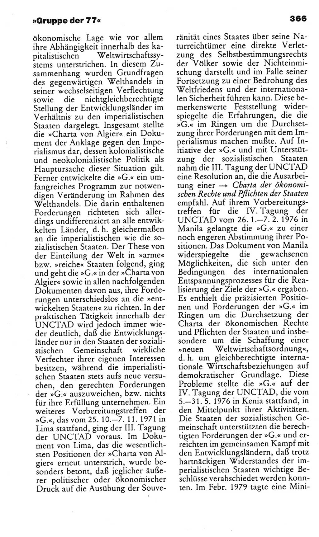 Kleines politisches Wörterbuch [Deutsche Demokratische Republik (DDR)] 1985, Seite 366 (Kl. pol. Wb. DDR 1985, S. 366)
