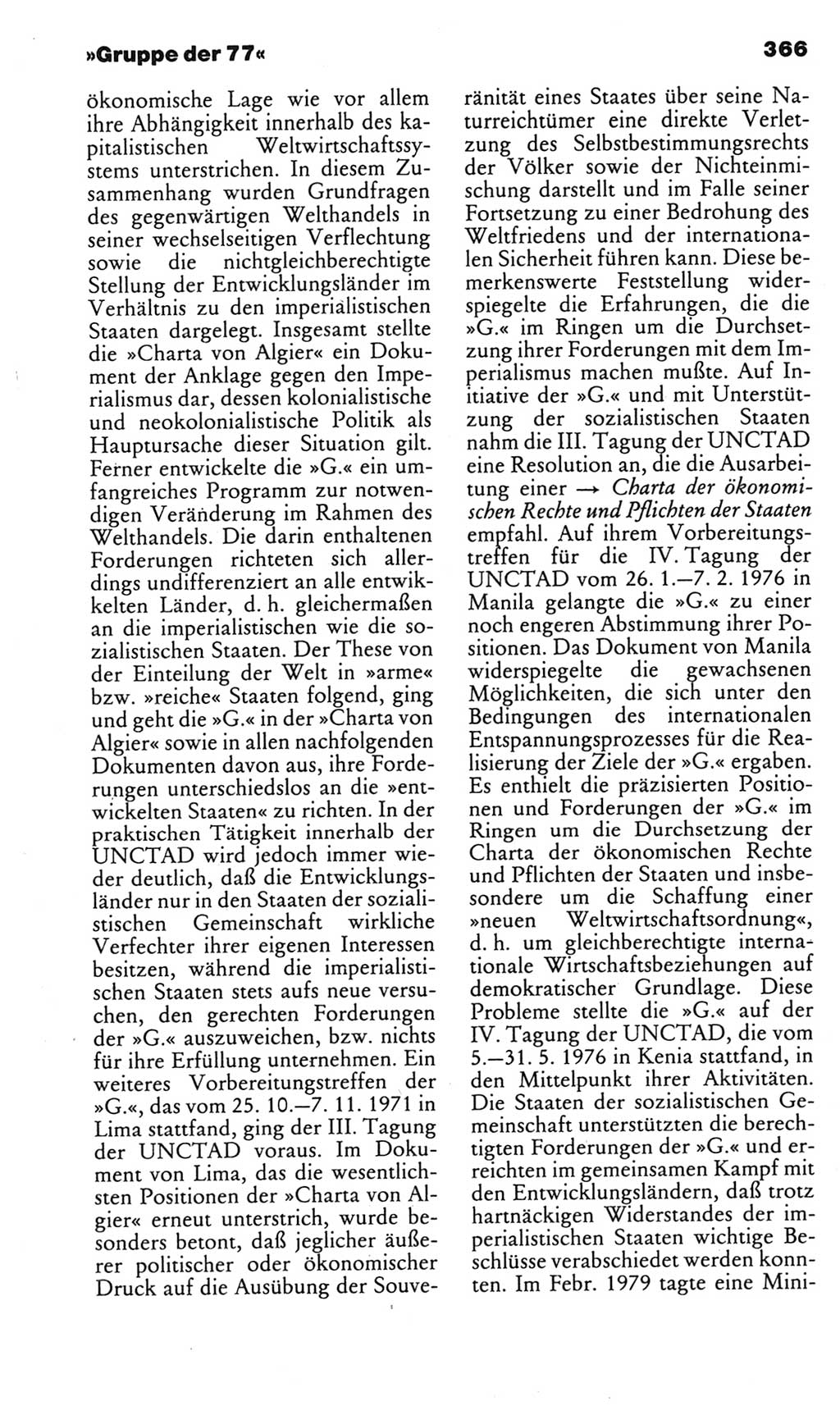Kleines politisches Wörterbuch [Deutsche Demokratische Republik (DDR)] 1985, Seite 366 (Kl. pol. Wb. DDR 1985, S. 366)