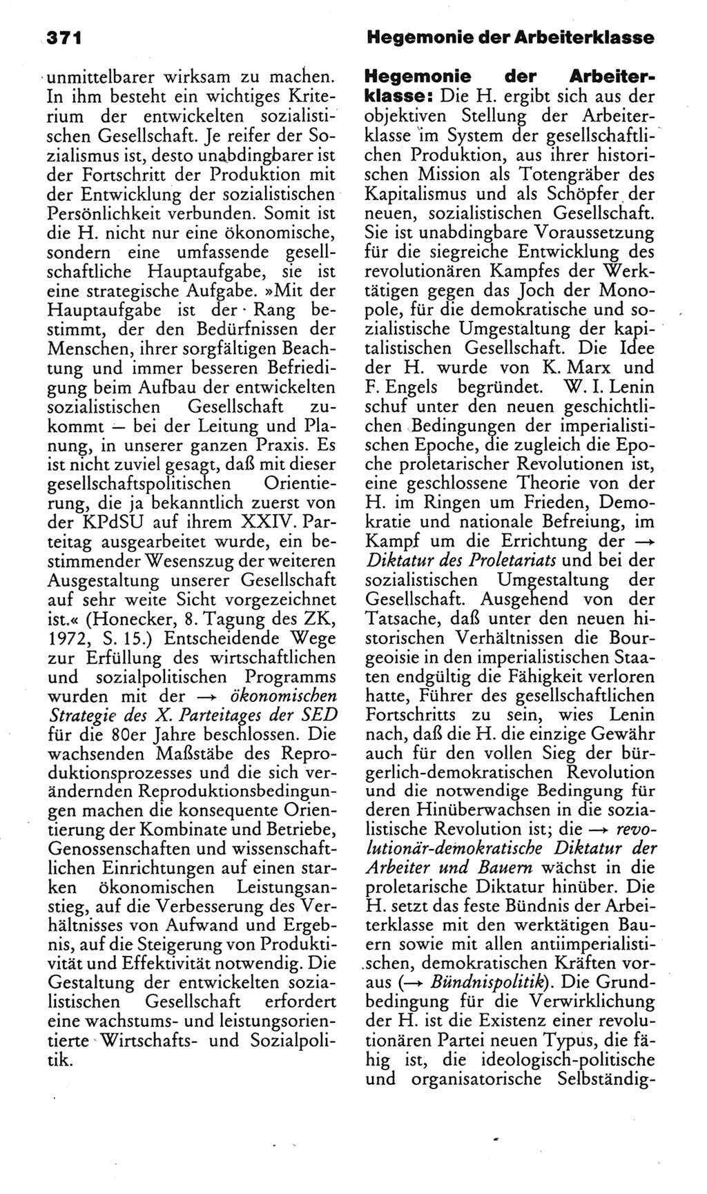 Kleines politisches Wörterbuch [Deutsche Demokratische Republik (DDR)] 1985, Seite 371 (Kl. pol. Wb. DDR 1985, S. 371)