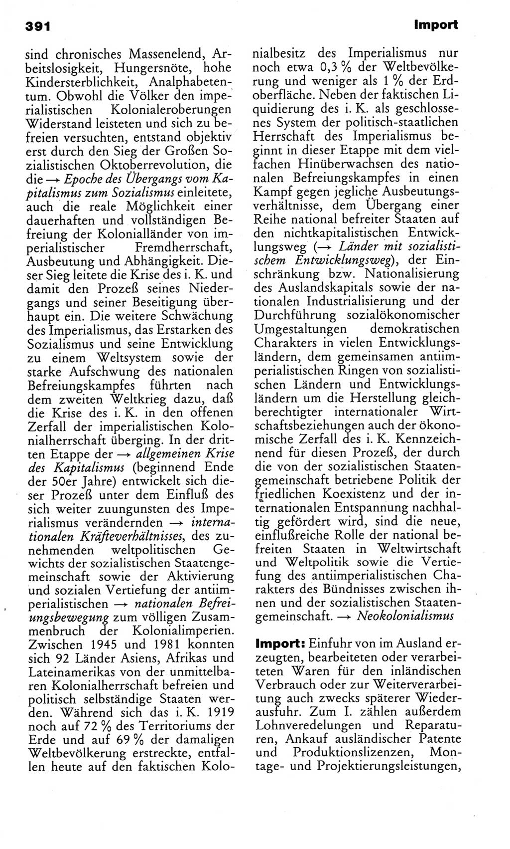 Kleines politisches Wörterbuch [Deutsche Demokratische Republik (DDR)] 1985, Seite 391 (Kl. pol. Wb. DDR 1985, S. 391)