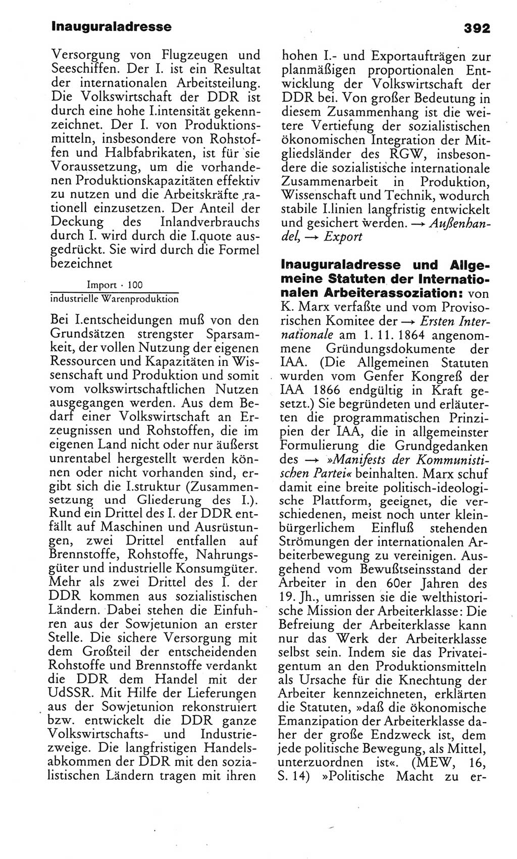 Kleines politisches Wörterbuch [Deutsche Demokratische Republik (DDR)] 1985, Seite 392 (Kl. pol. Wb. DDR 1985, S. 392)