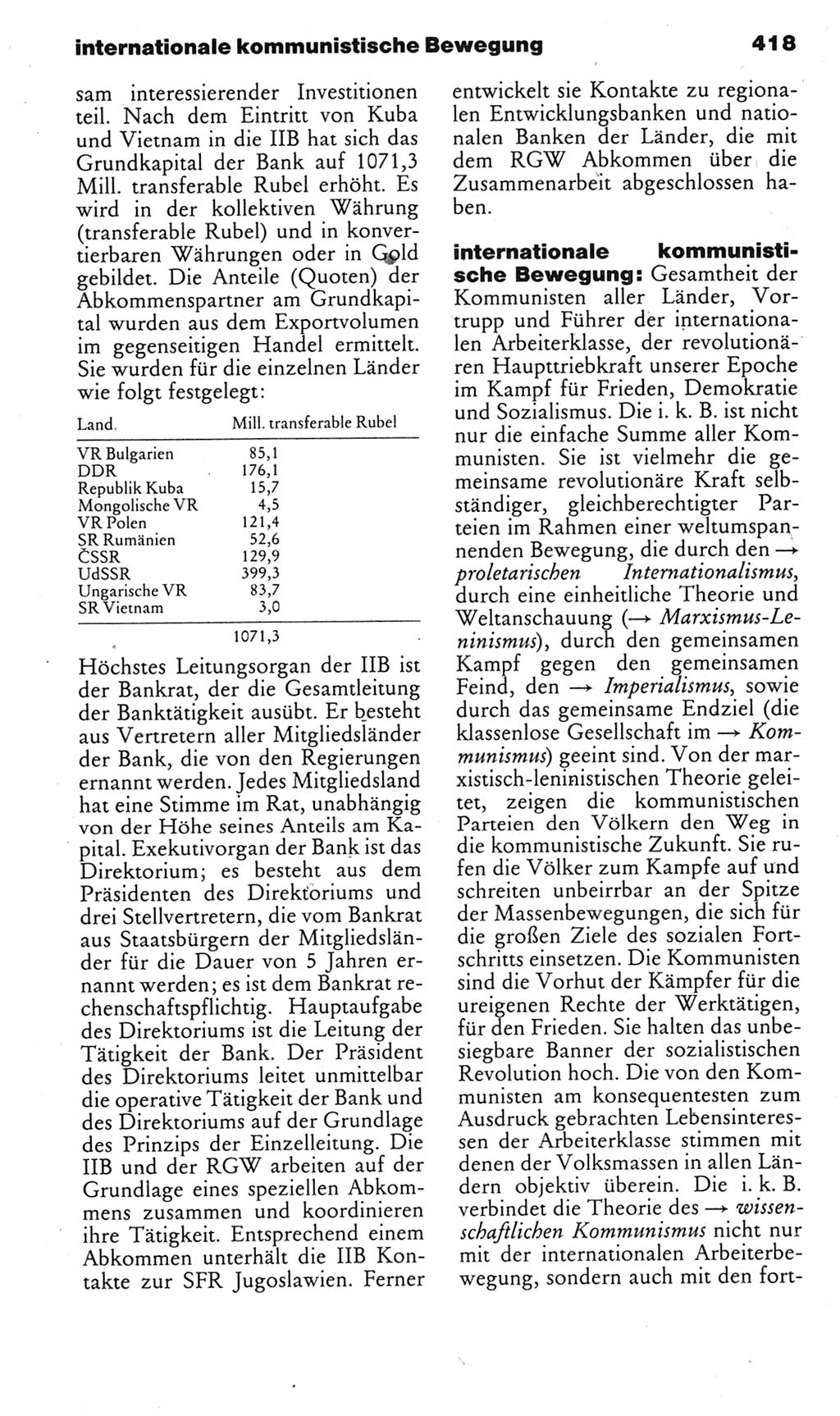 Kleines politisches Wörterbuch [Deutsche Demokratische Republik (DDR)] 1985, Seite 418 (Kl. pol. Wb. DDR 1985, S. 418)