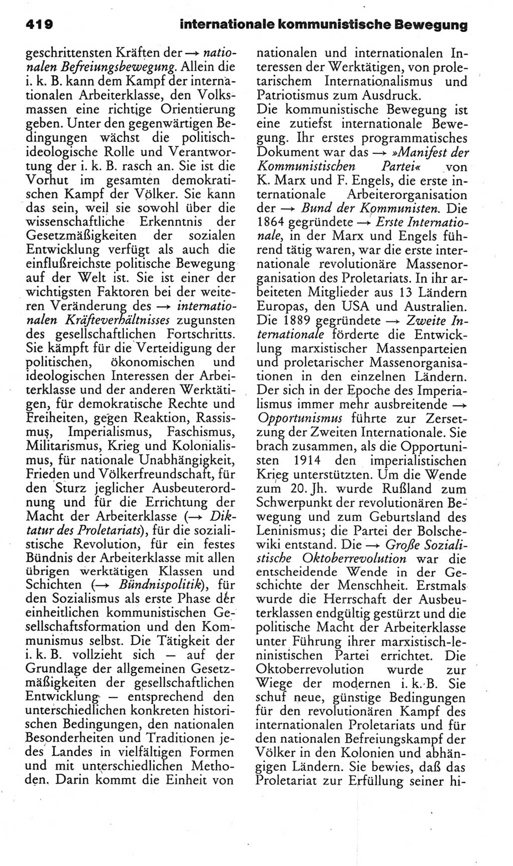 Kleines politisches Wörterbuch [Deutsche Demokratische Republik (DDR)] 1985, Seite 419 (Kl. pol. Wb. DDR 1985, S. 419)