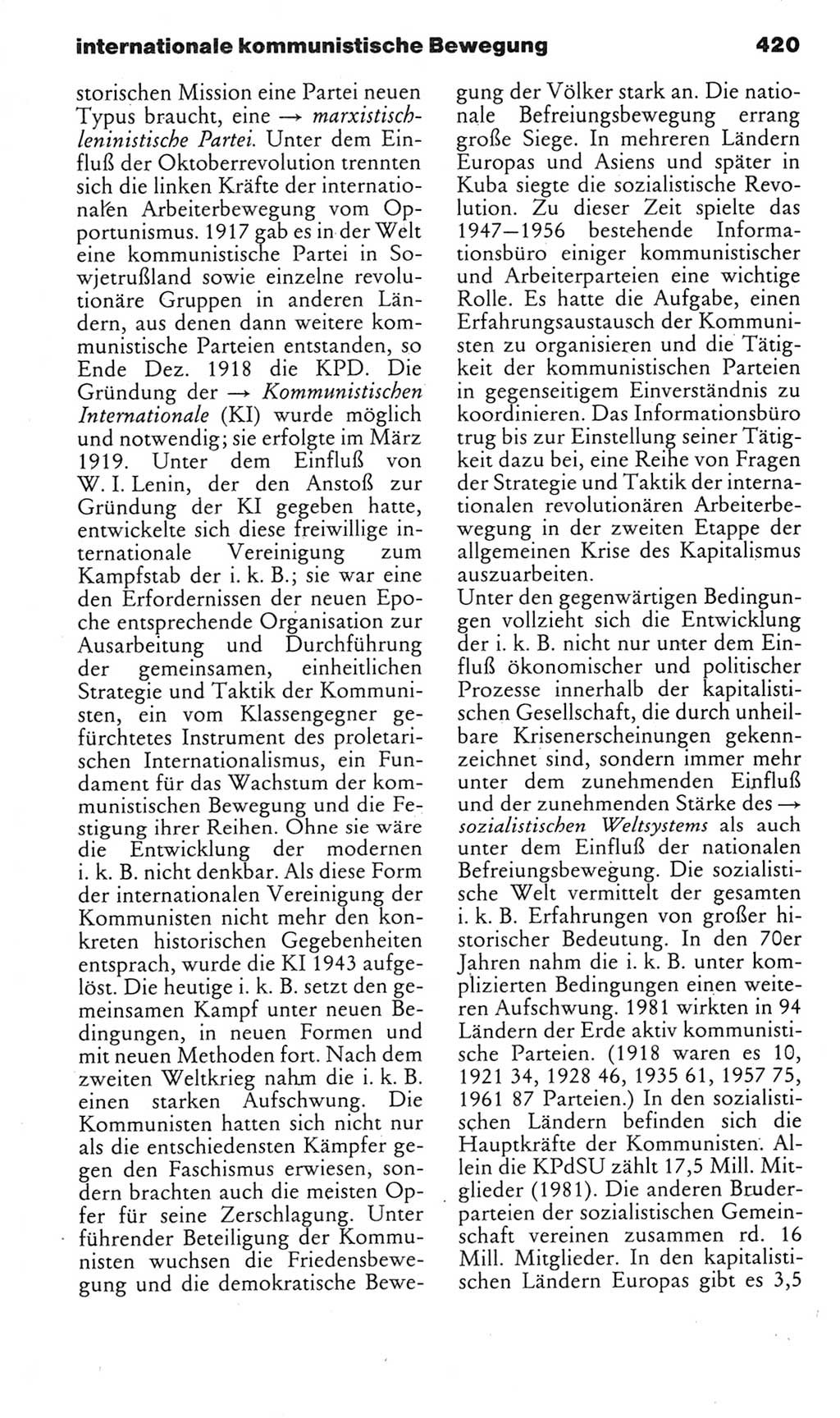 Kleines politisches Wörterbuch [Deutsche Demokratische Republik (DDR)] 1985, Seite 420 (Kl. pol. Wb. DDR 1985, S. 420)